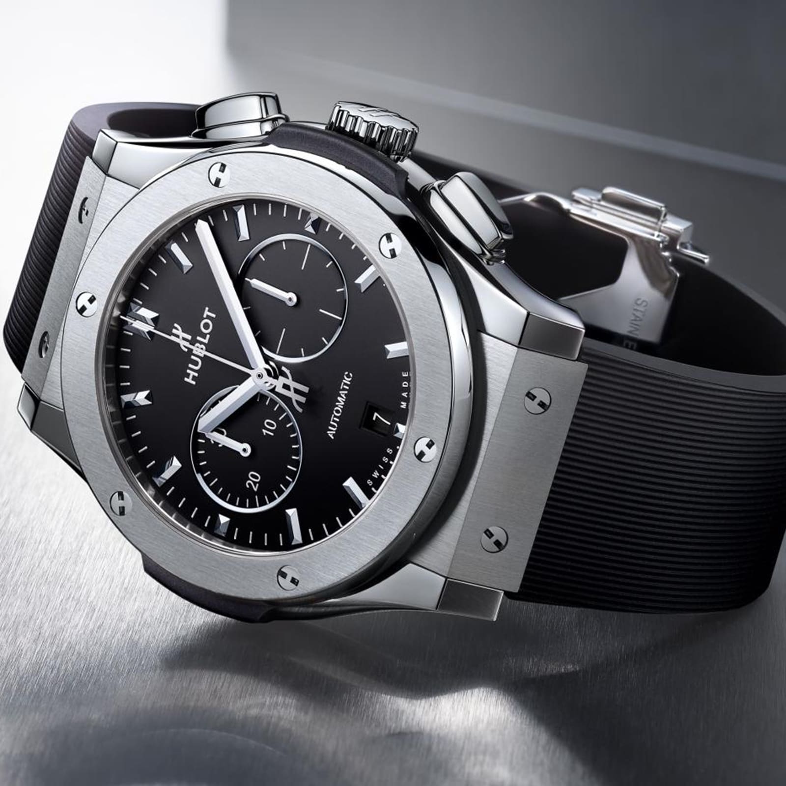 Classic Fusion Chronograph Titanium — Black Dial, Titanium, Rubber