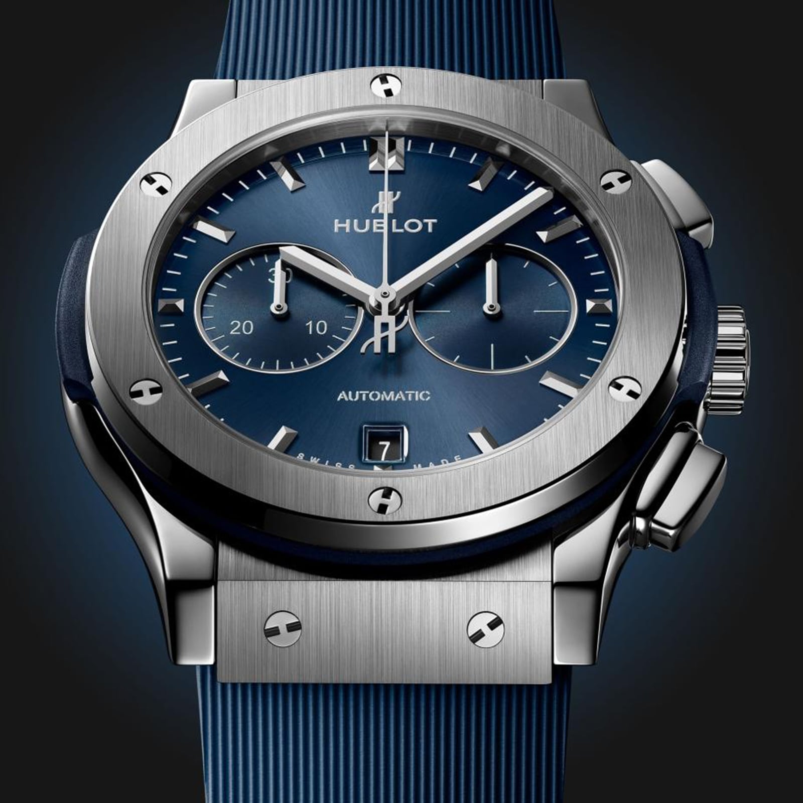Classic Fusion Chronograph Titanium Blue — Blue Dial