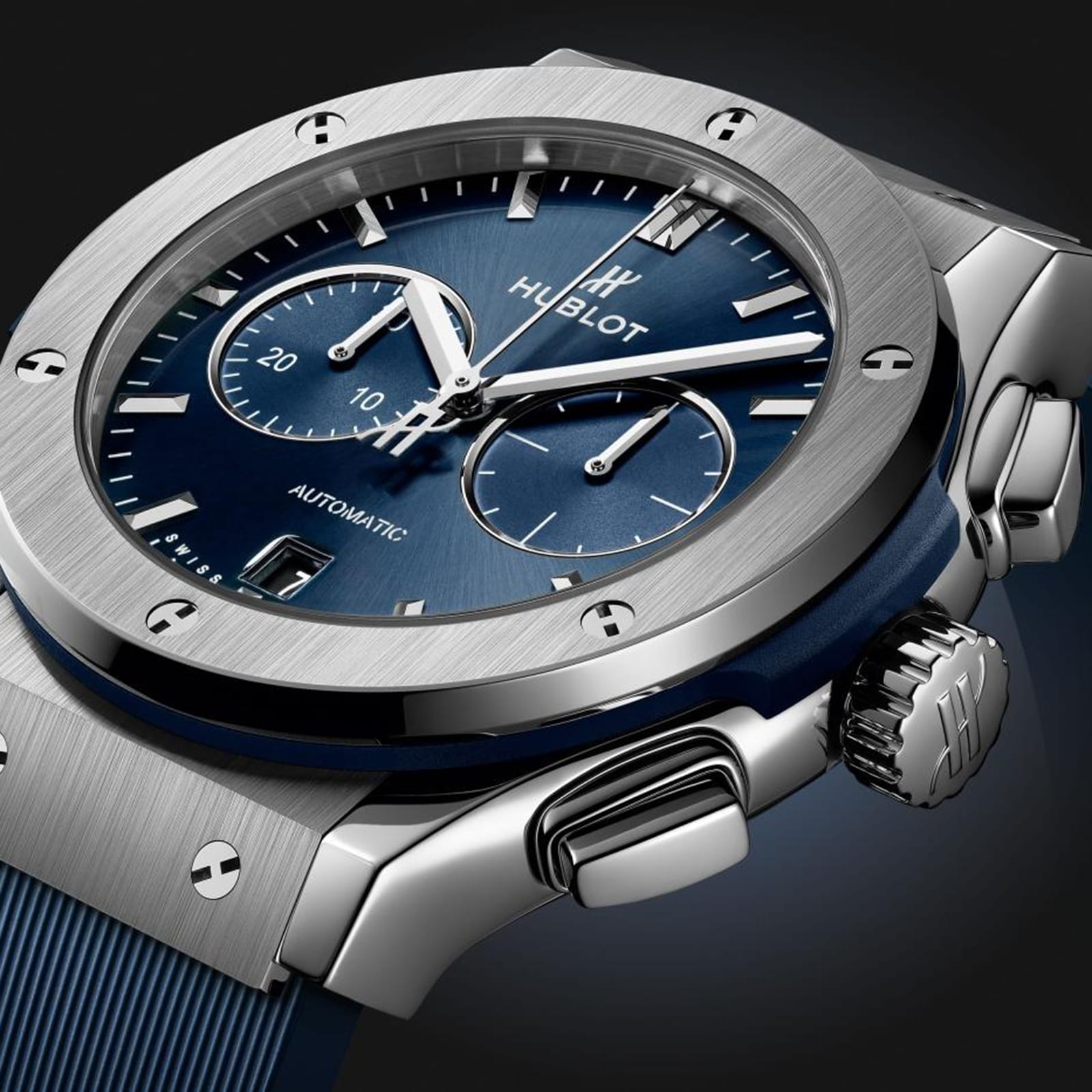 Classic Fusion Chronograph Titanium Blue — Blue Dial