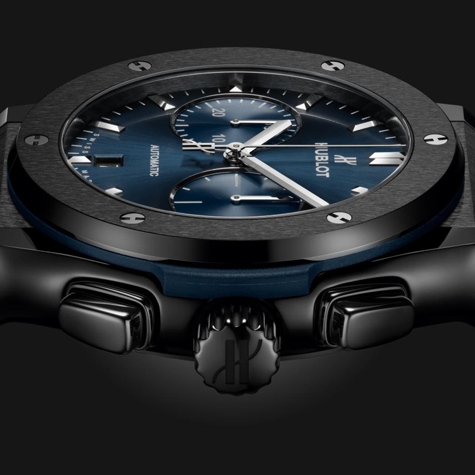 Classic Fusion Ceramic Blue Chronograph — Blue Dial