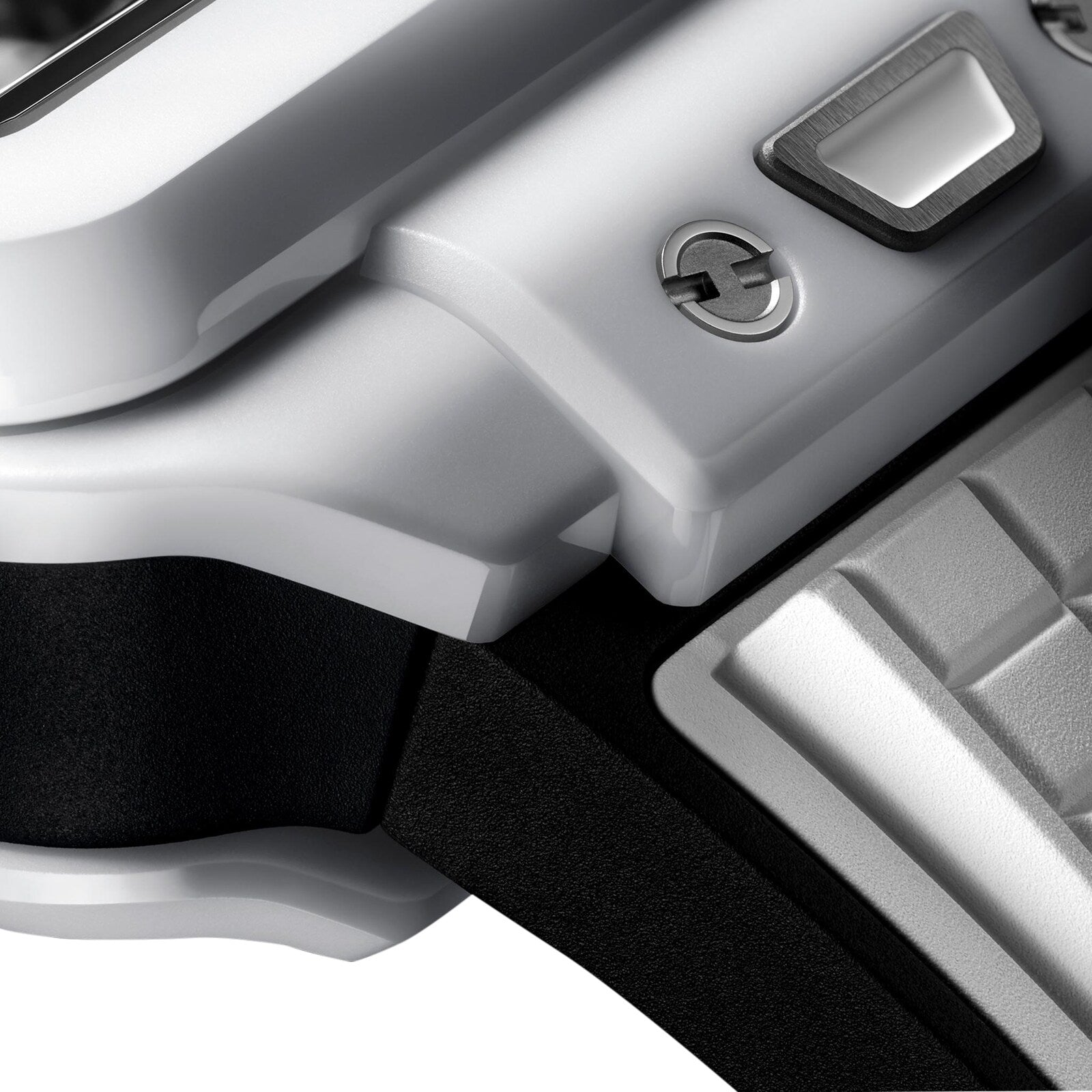 Square Bang Unico White Ceramic — Grey Dial