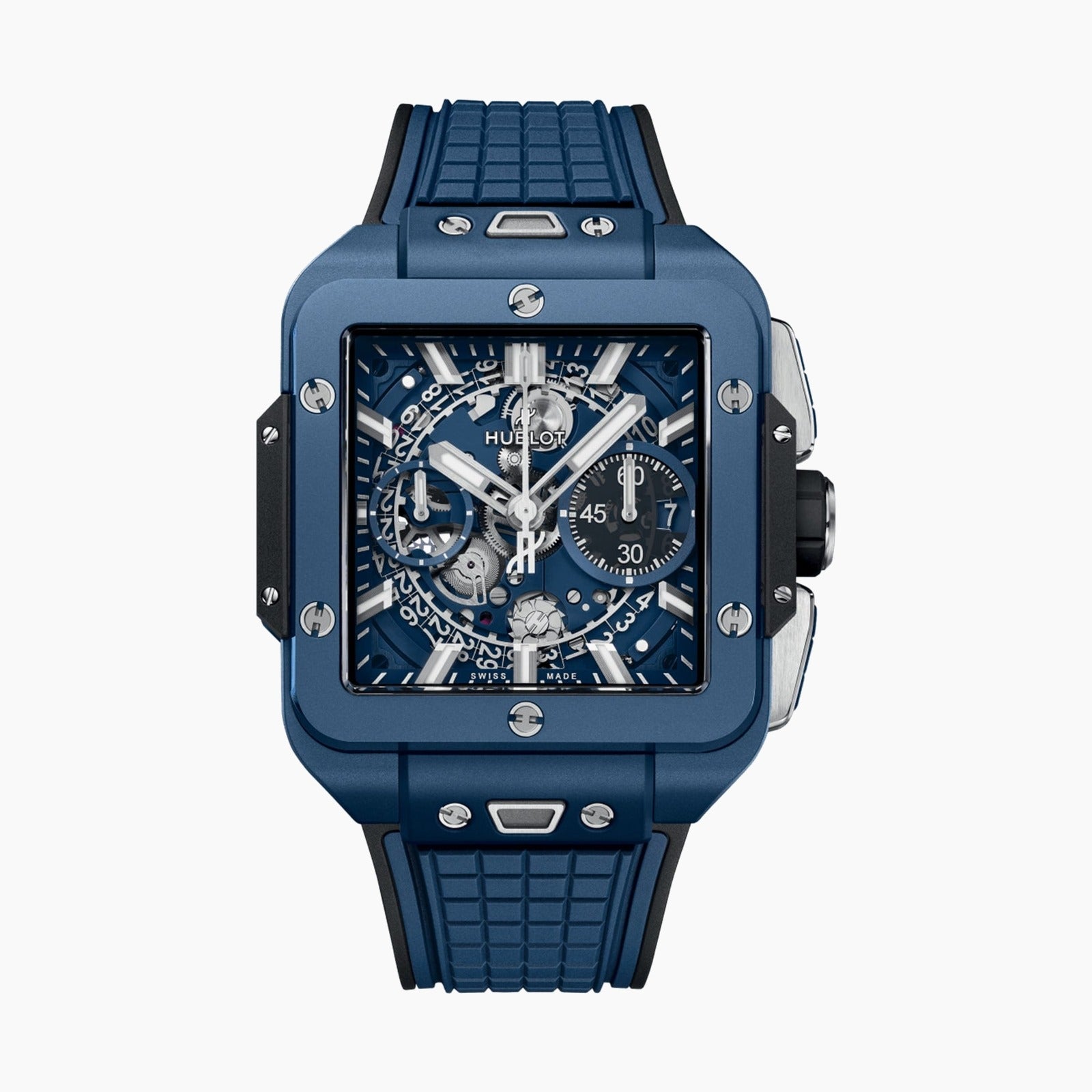 Square Bang Unico Blue Ceramic — Blue Dial