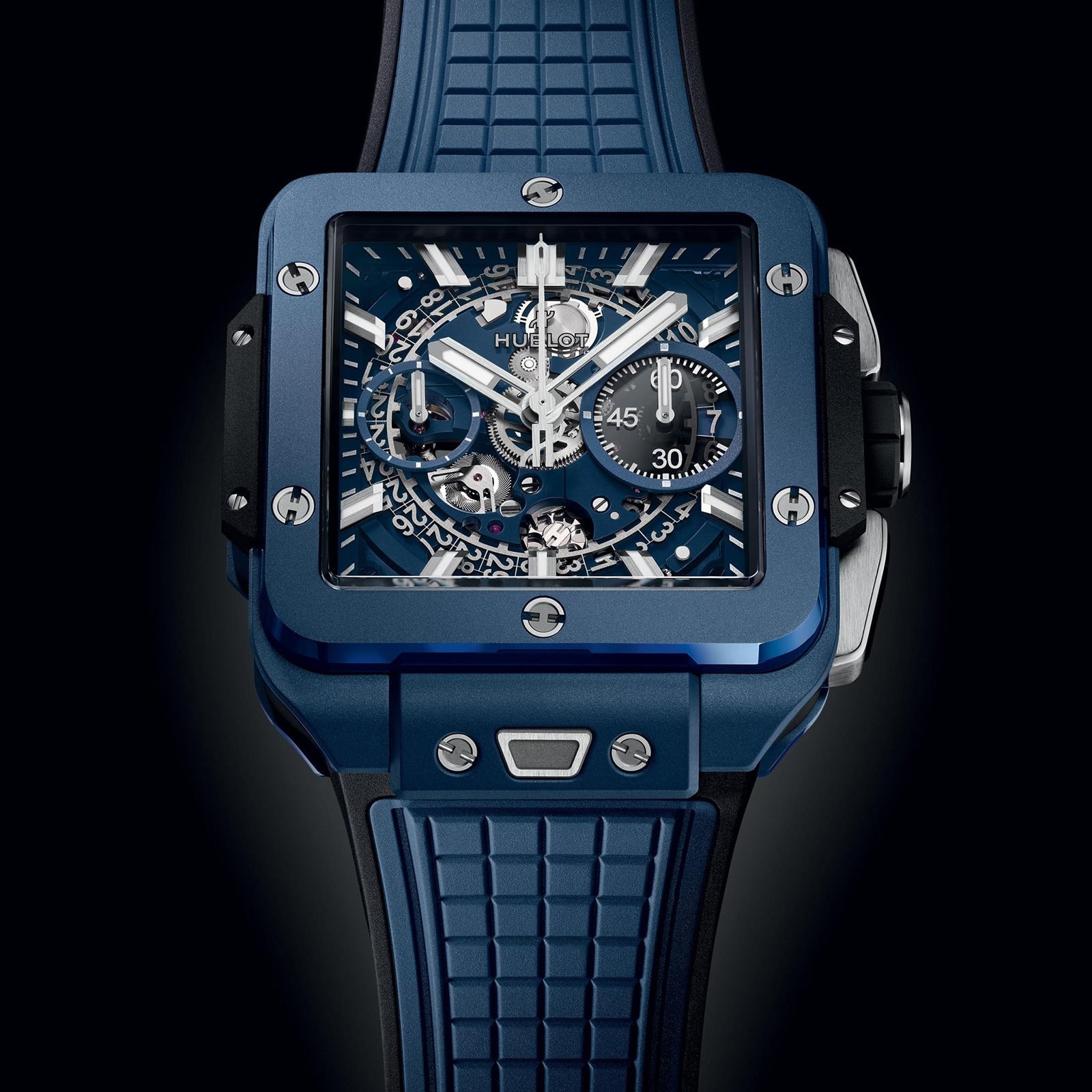 Square Bang Unico Blue Ceramic — Blue Dial