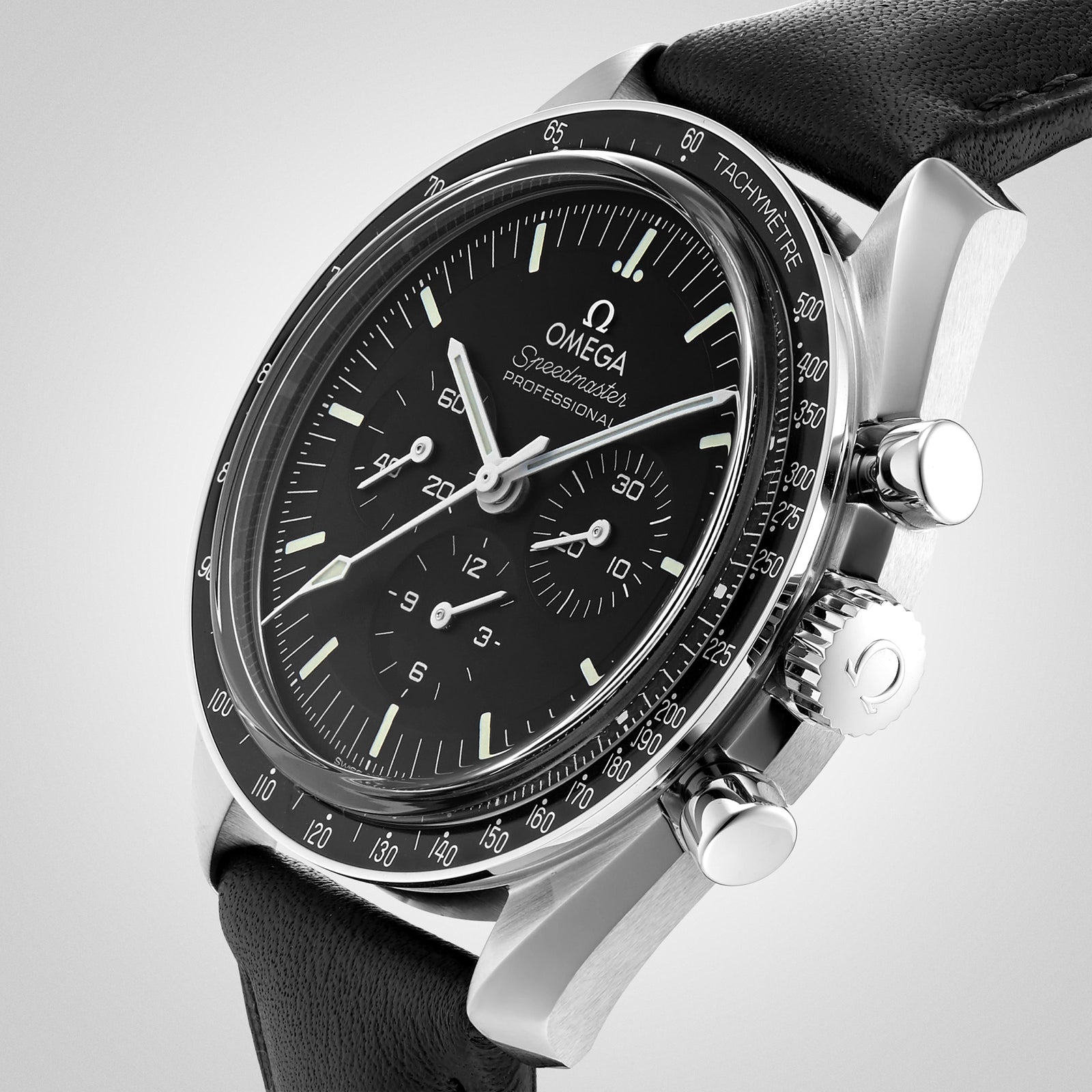 Speedmaster Moonwatch Professional — Black Dial, Leather