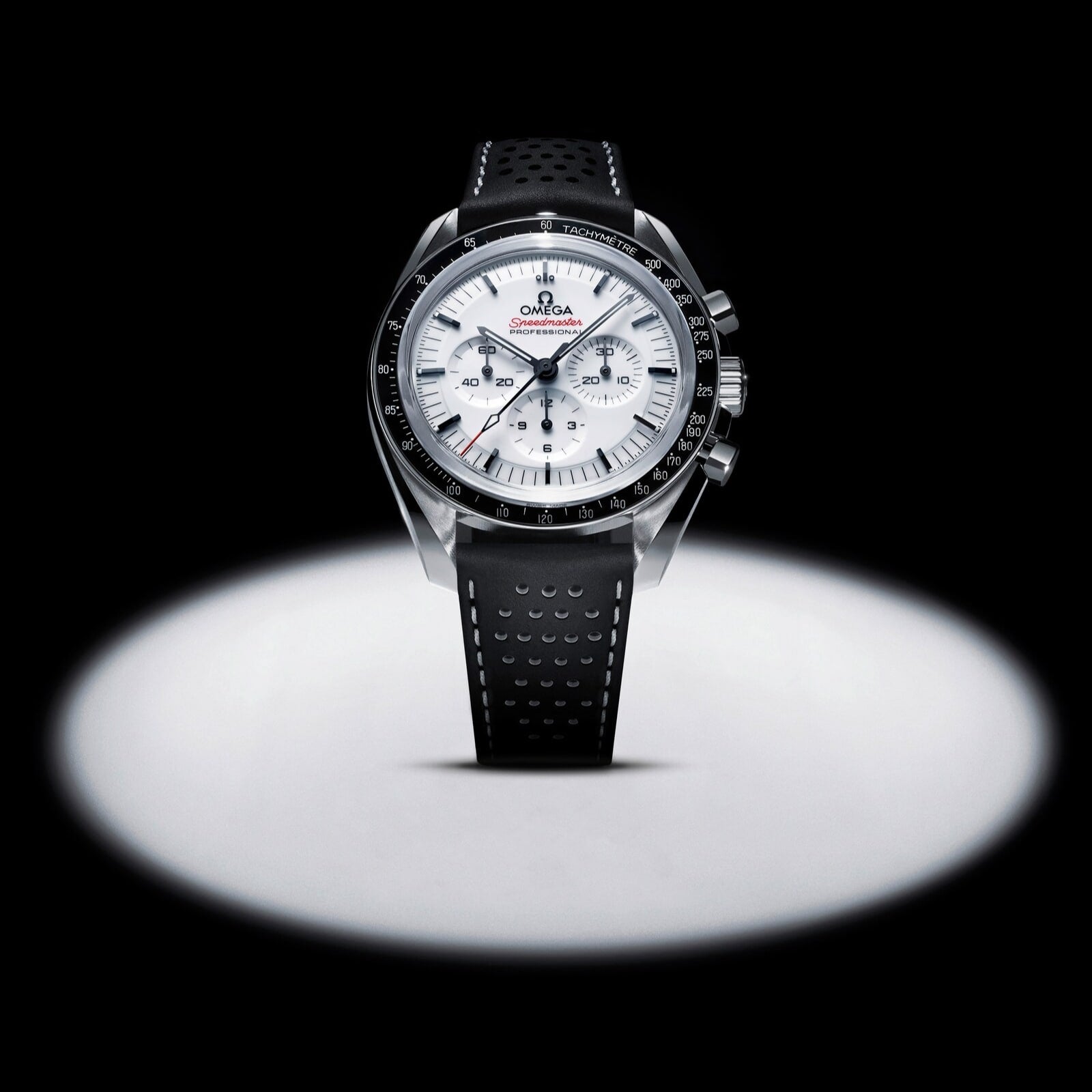 Speedmaster Moonwatch Professional — White Dial, Leather