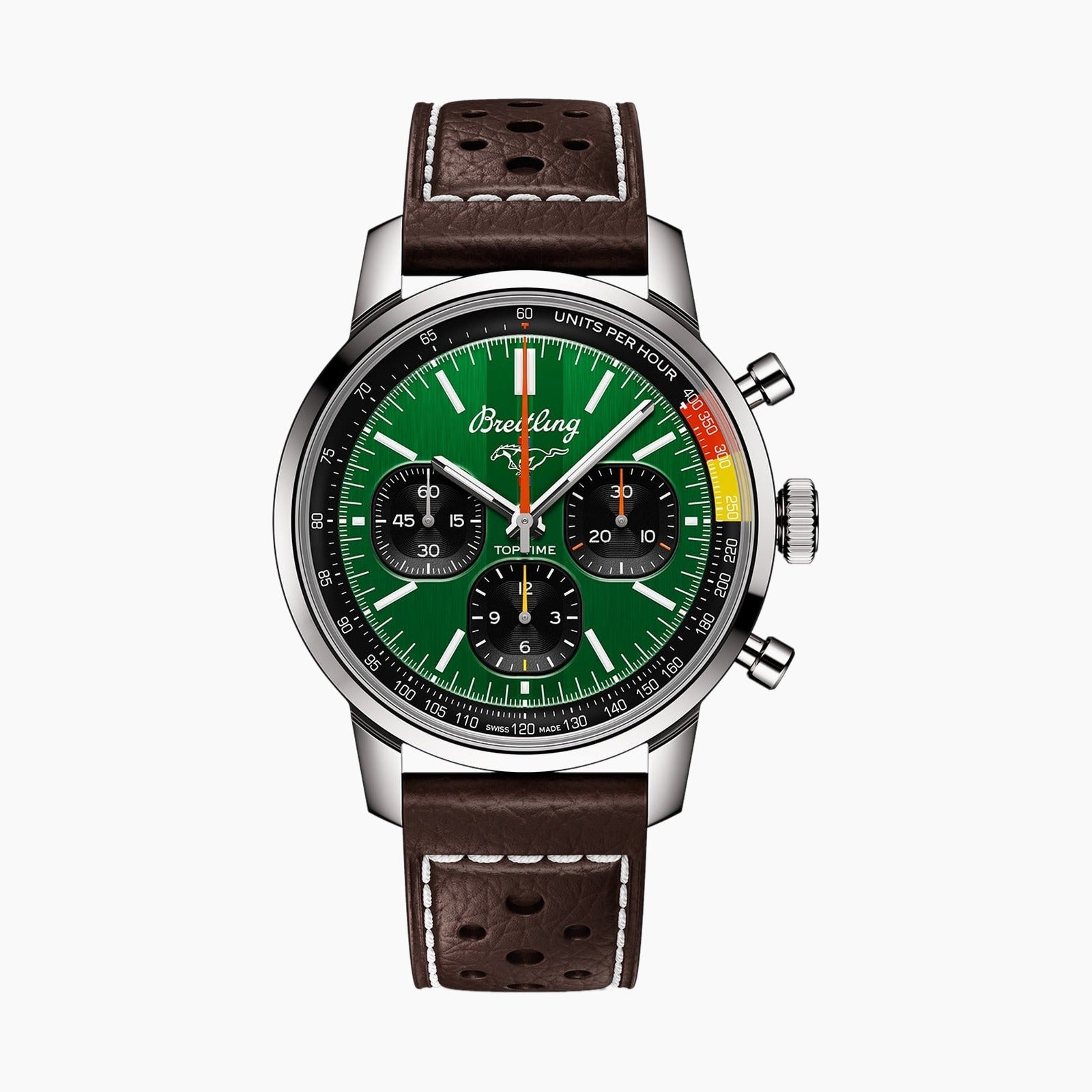 Top Time B01 Ford Mustang — Green Dial, Leather
