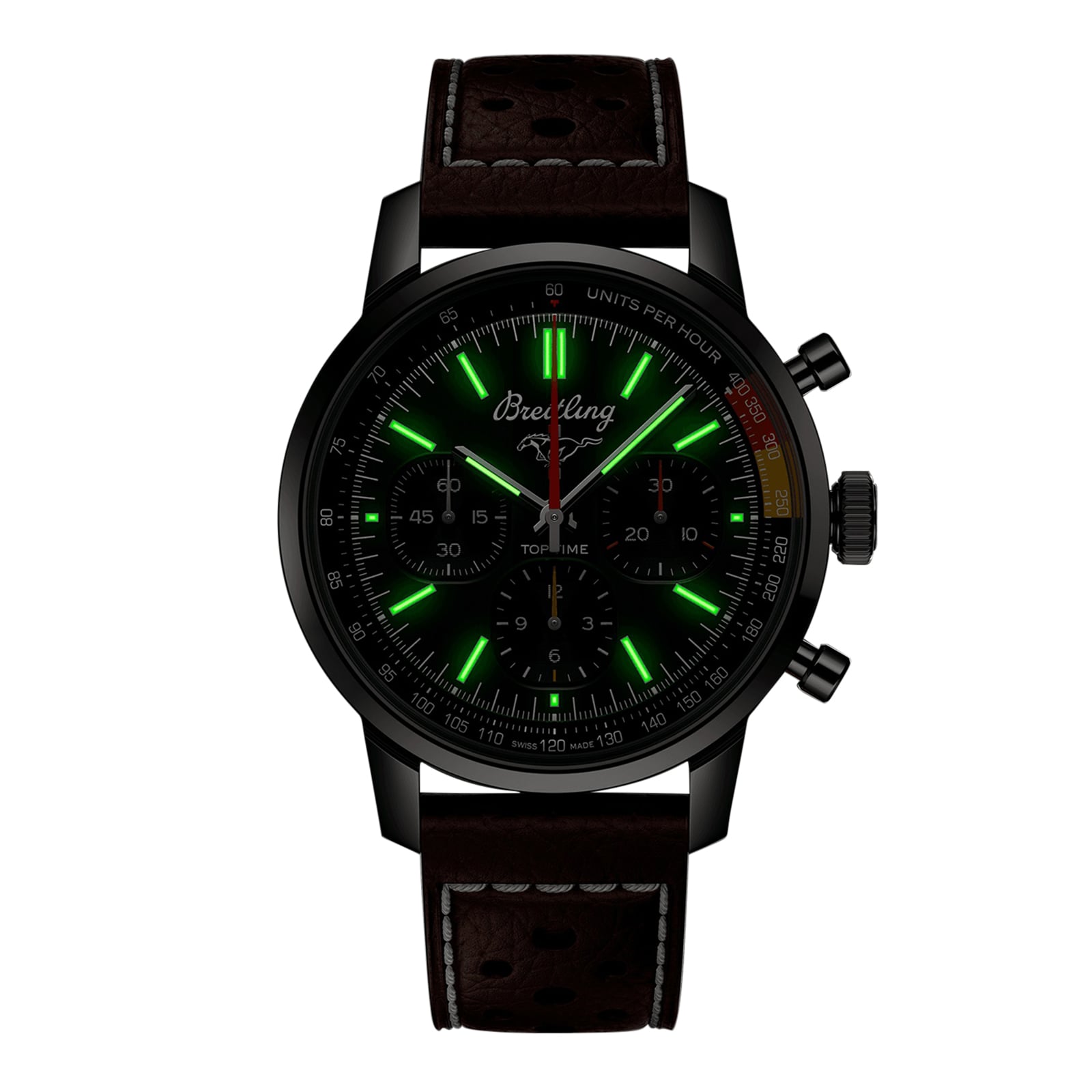 Top Time B01 Ford Mustang — Green Dial, Leather