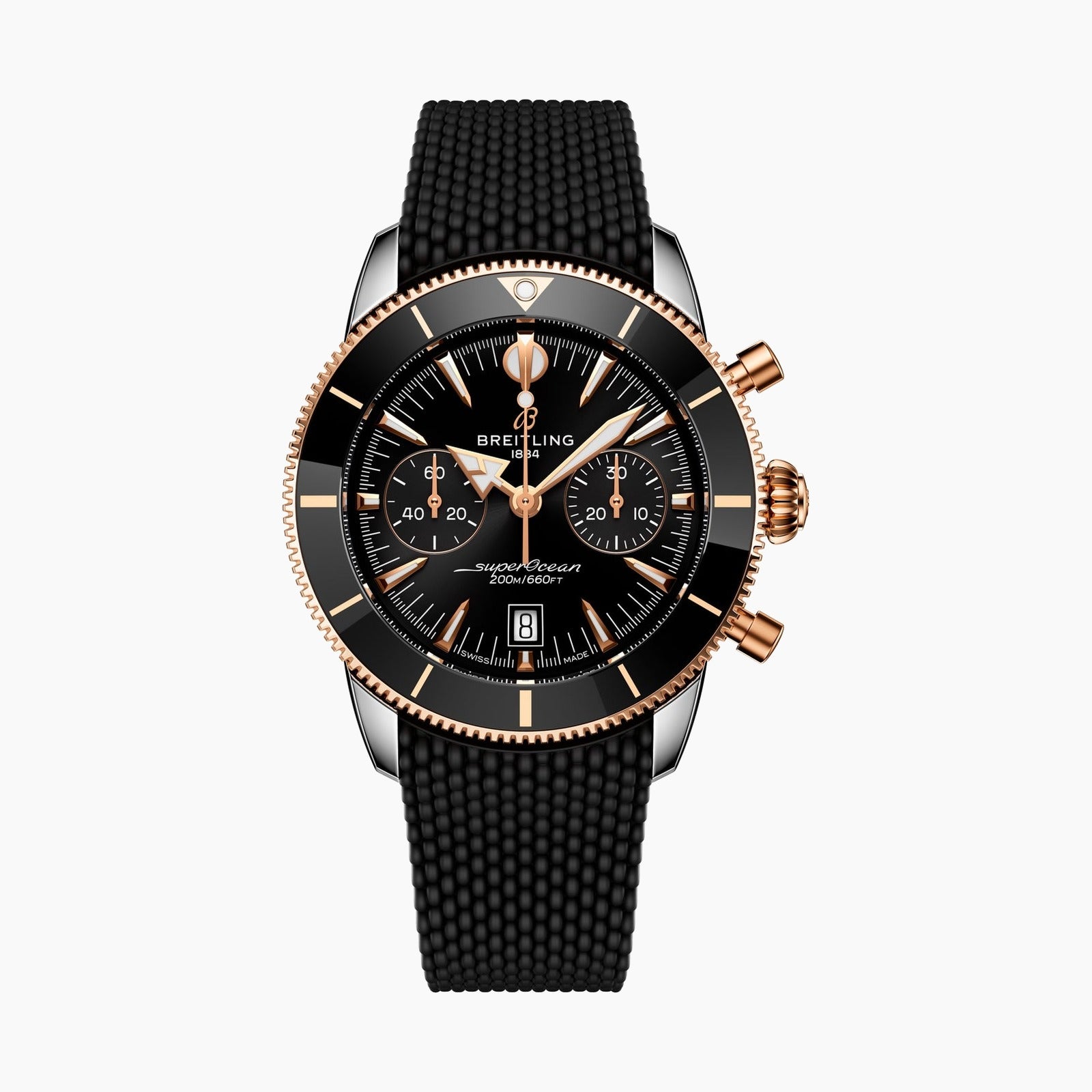 Superocean Heritage B01 Chronograph 42 — Black Dial