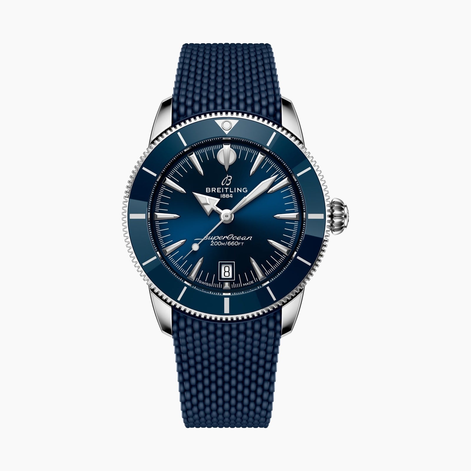 Superocean Heritage B31 Automatic 42 — Blue Dial, Rubber