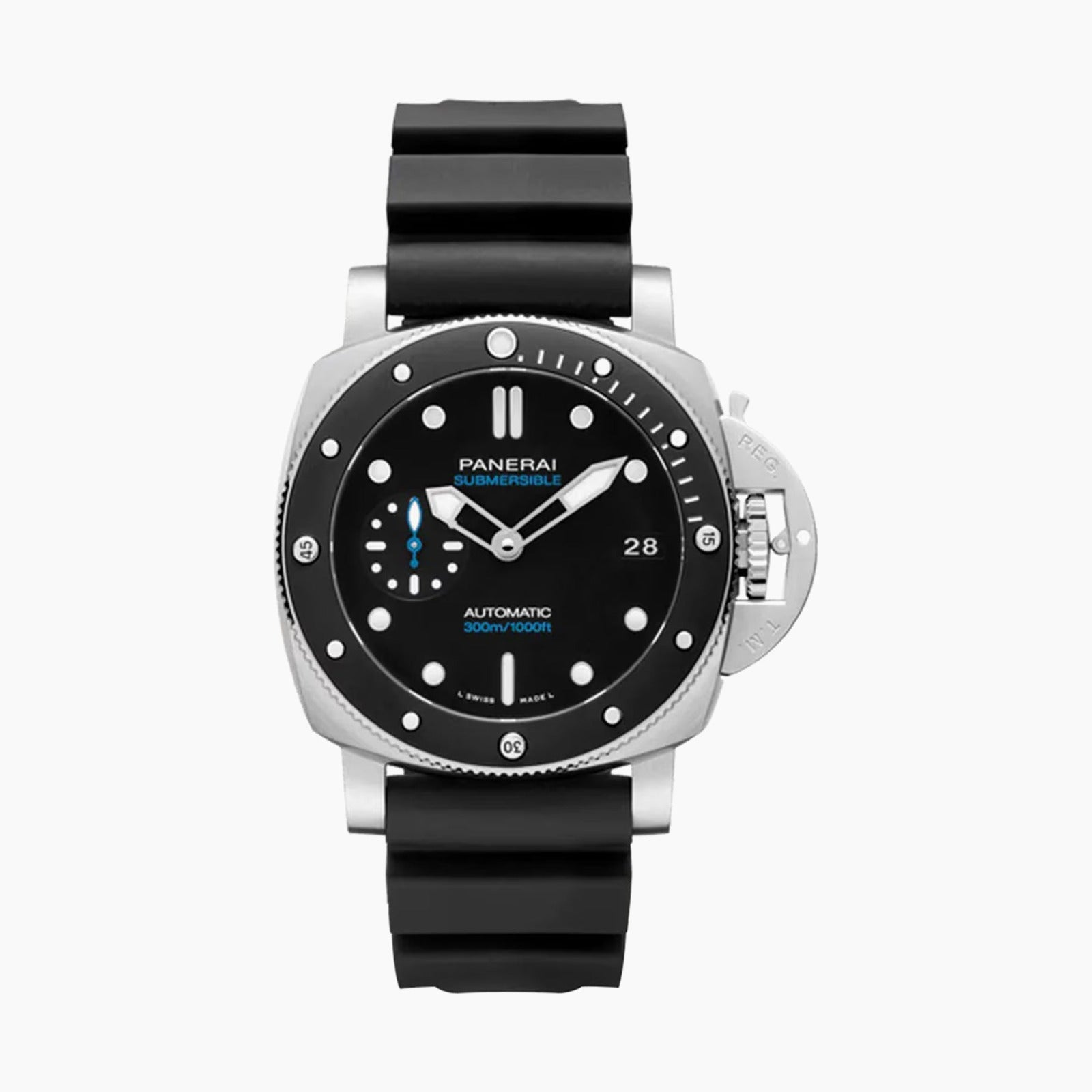 Submersible — Black Dial, Rubber, Black Bezel