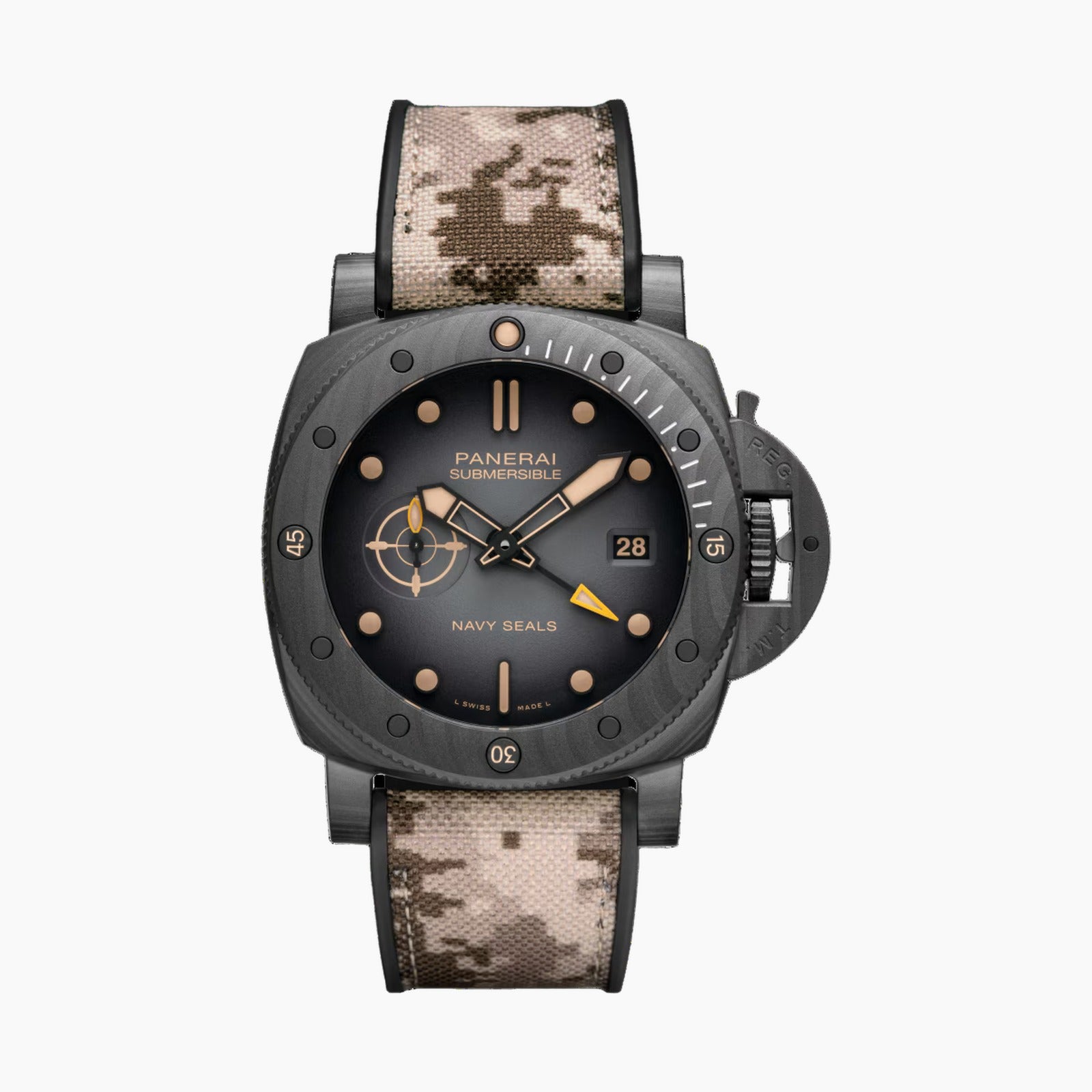 Submersible QuarantaQuattro GMT Navy SEALs Carbotech — Black Dial