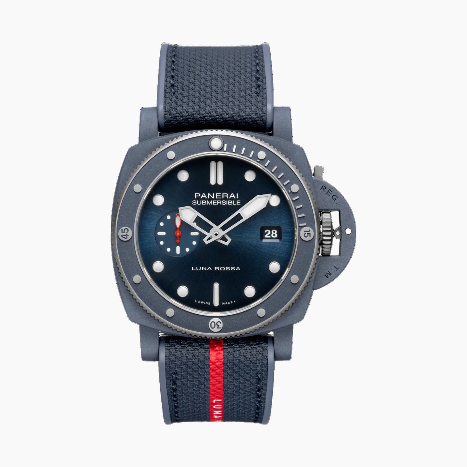 Submersible QuarantaQuattro Luna Rossa Ti-Ceramitech — Blue Dial