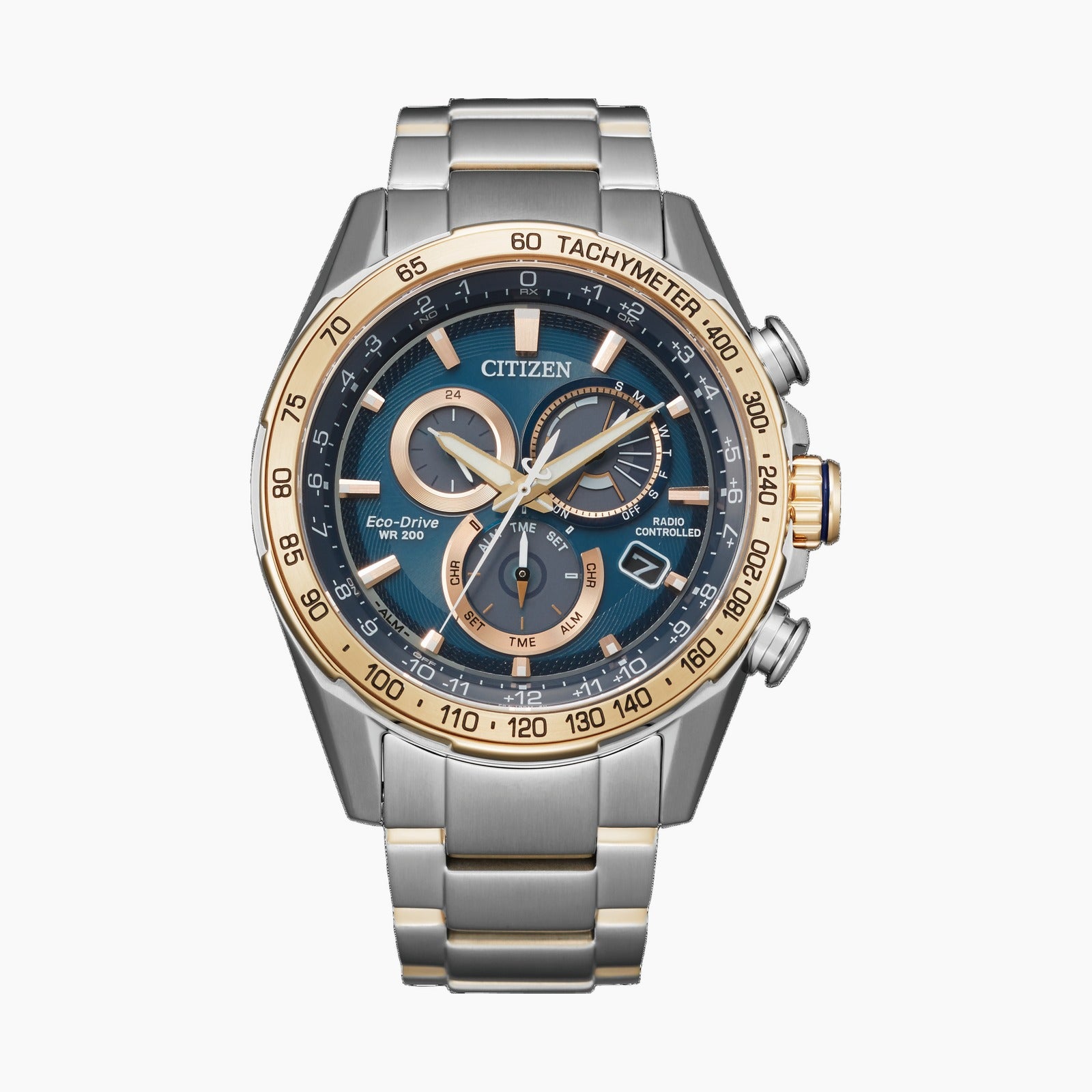 PCAT — Blue Dial, 14K Rose Gold Plated Steel, 9K Rose Gold Plated Steel