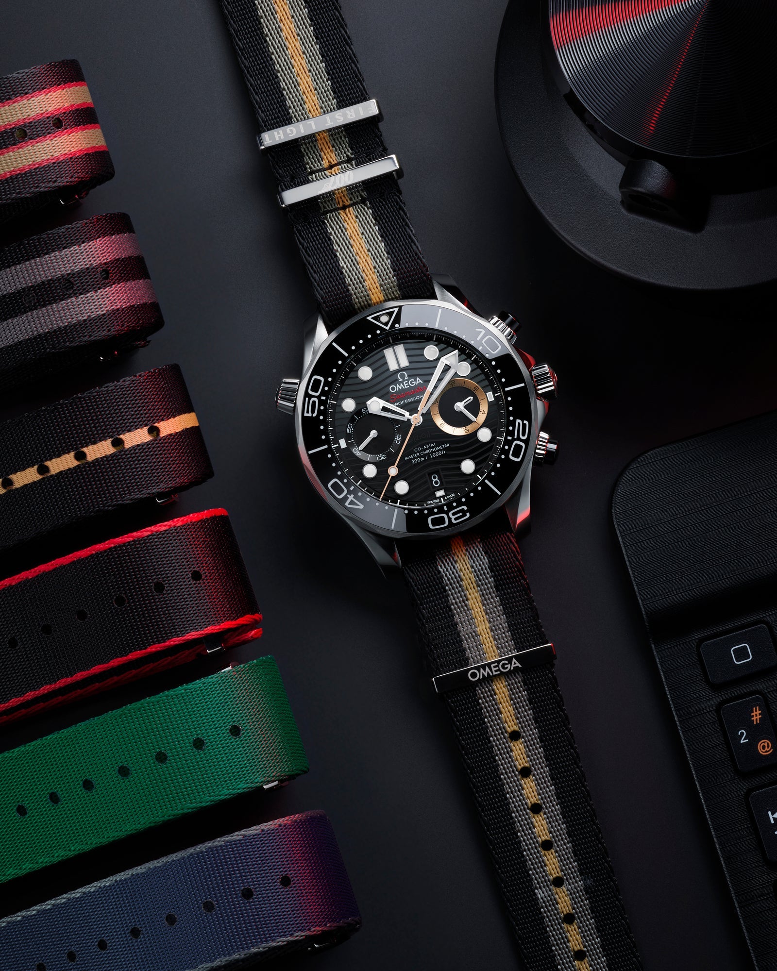 Seamaster Diver 300M Chronograph 007 First Light — Black Dial