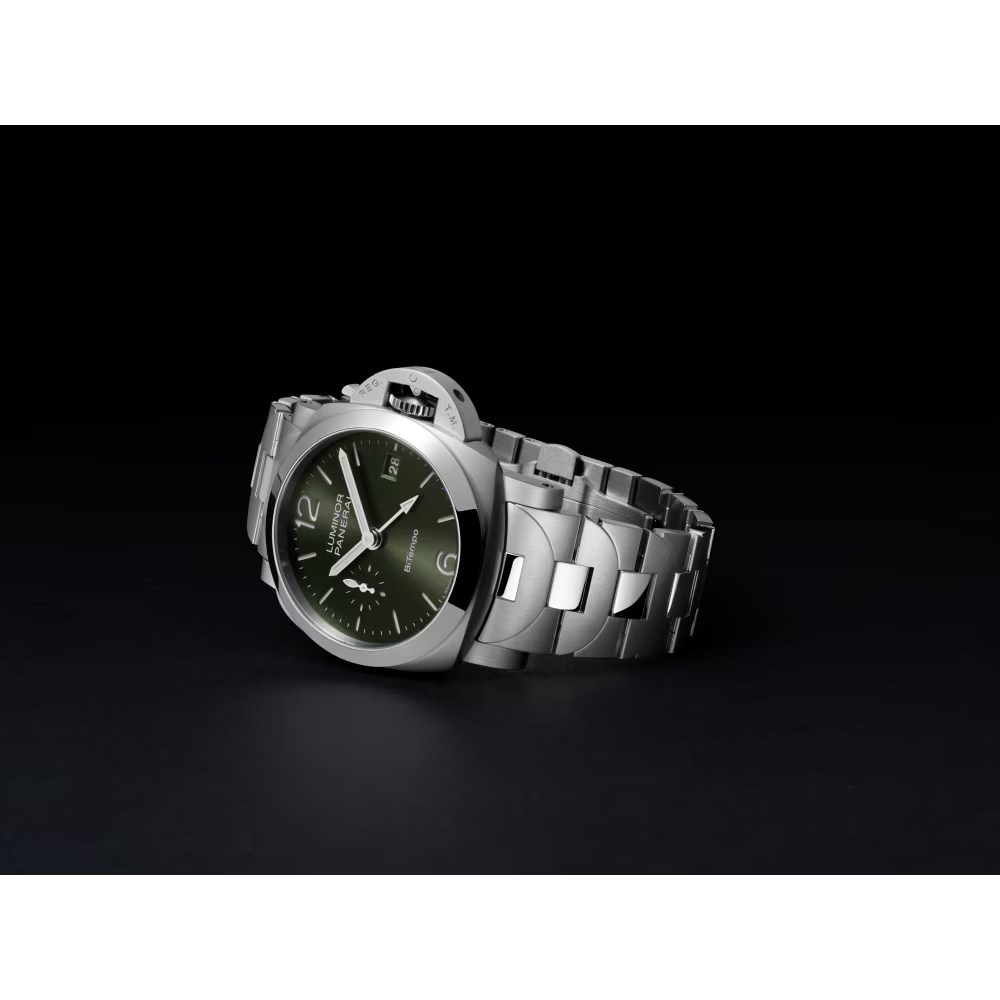 Luminor Quaranta BiTempo — Green Dial