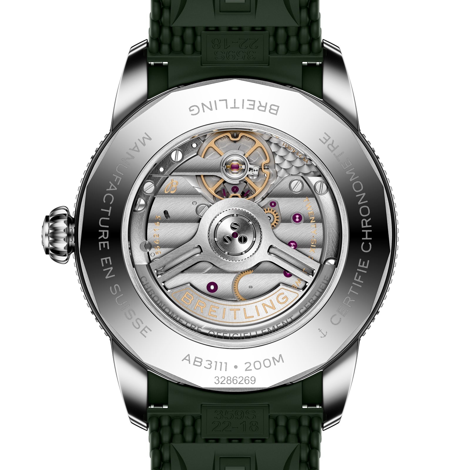 Superocean Heritage B31 Automatic 42 — Green Dial, Rubber