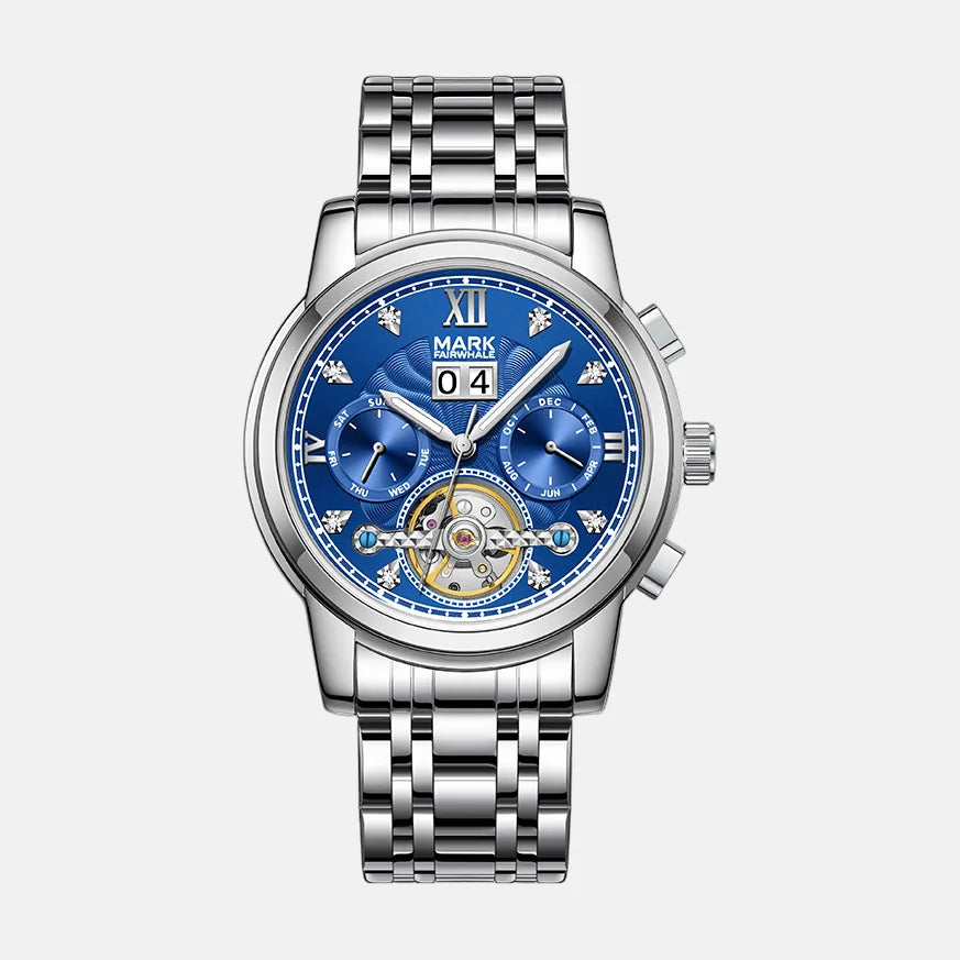 Kron Acton automatic watch blue dial