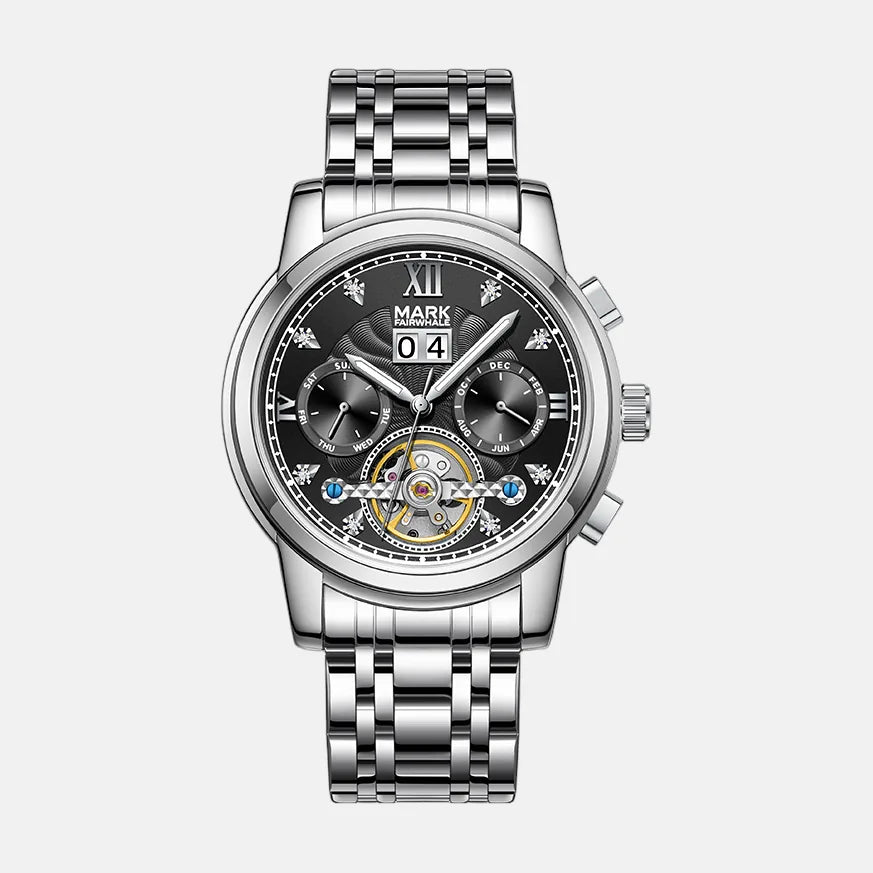 Kron Acton automatic watch black dial