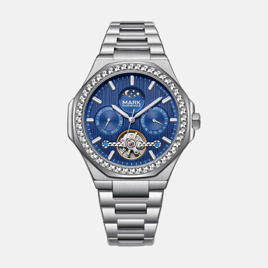 Kron Balin automatic watch blue dial