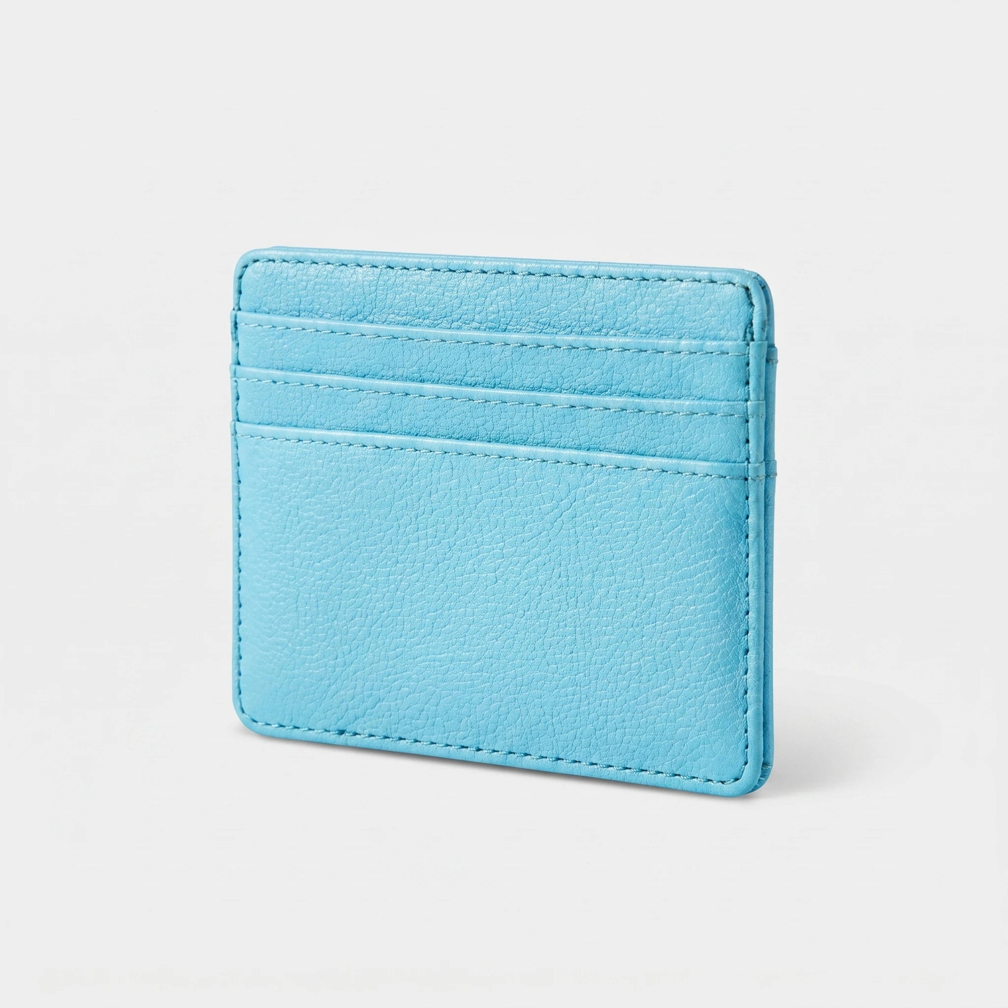 Slim Leather Cardholder - Sky Blue