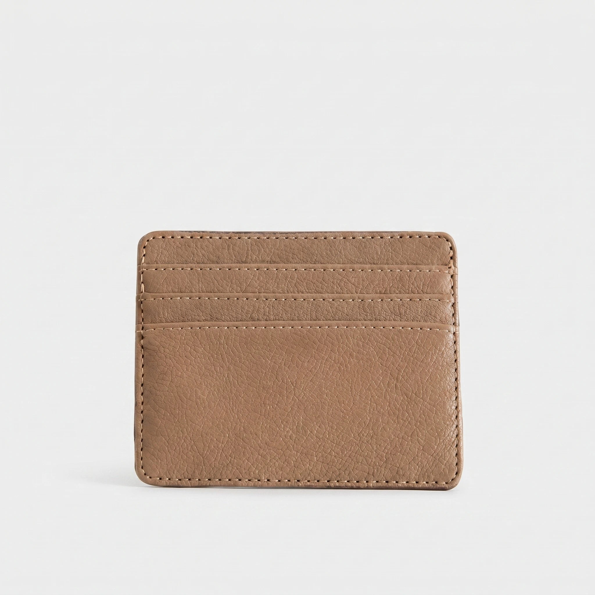 Slim Leather Cardholder - Tan