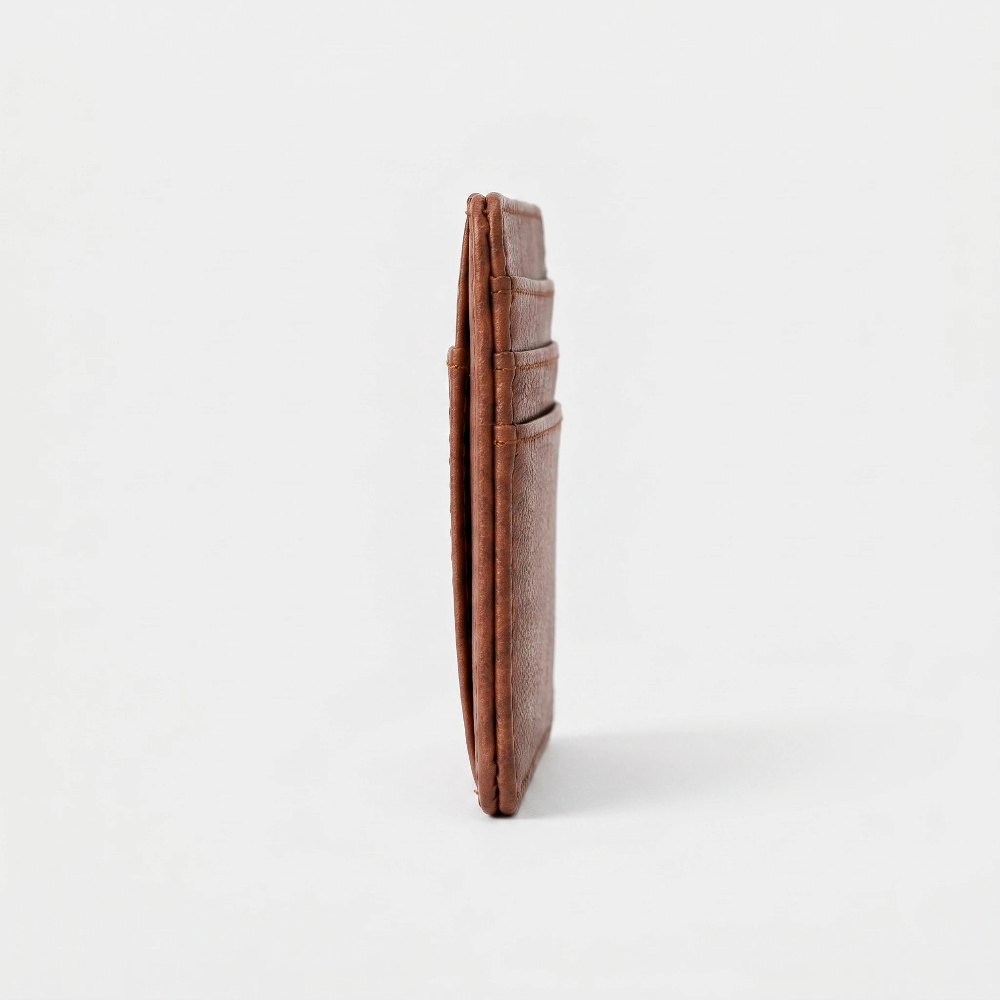 Slim Leather Cardholder - Brown
