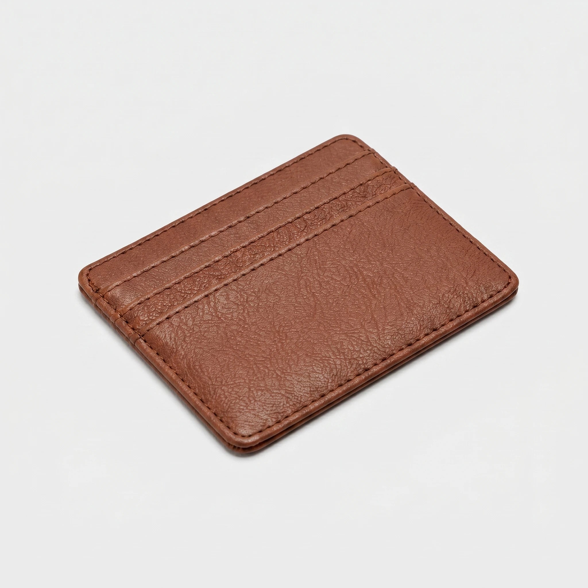 Slim Leather Cardholder - Brown