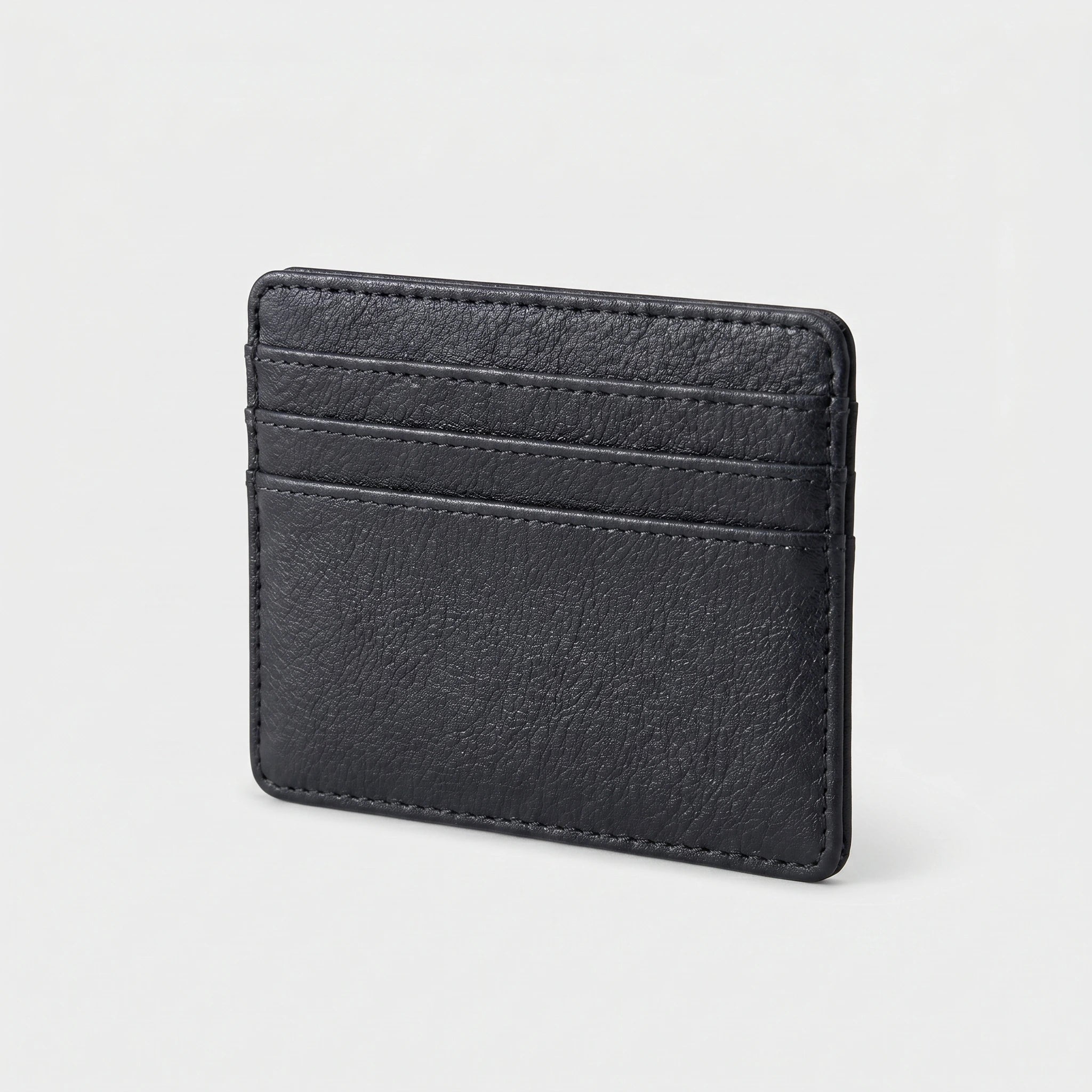 Slim Leather Cardholder - Black