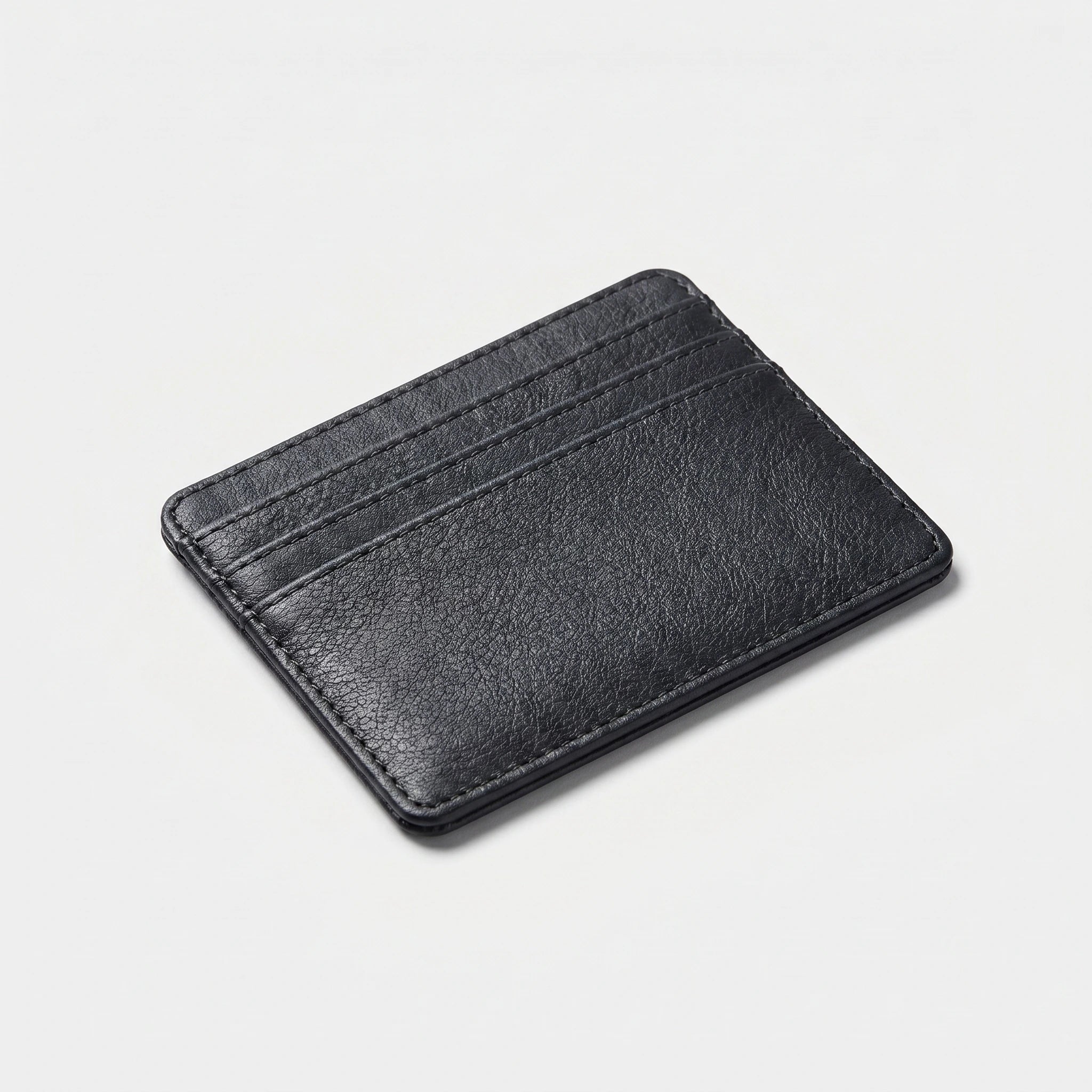 Slim Leather Cardholder - Black
