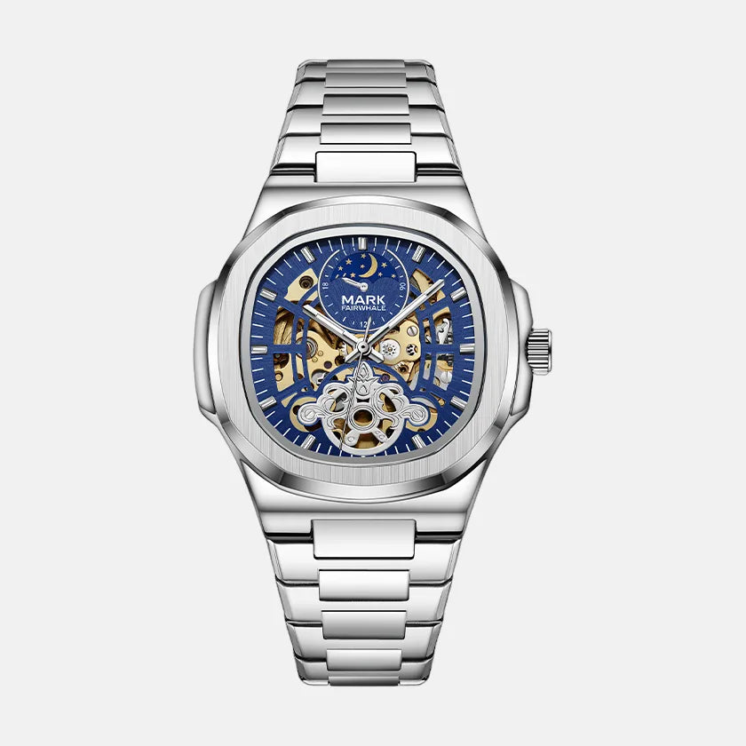 Kron Ealing automatic watch blue dial