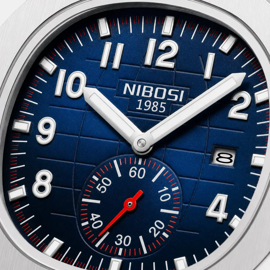 Kron Riviera Sport — Azure — dial macro