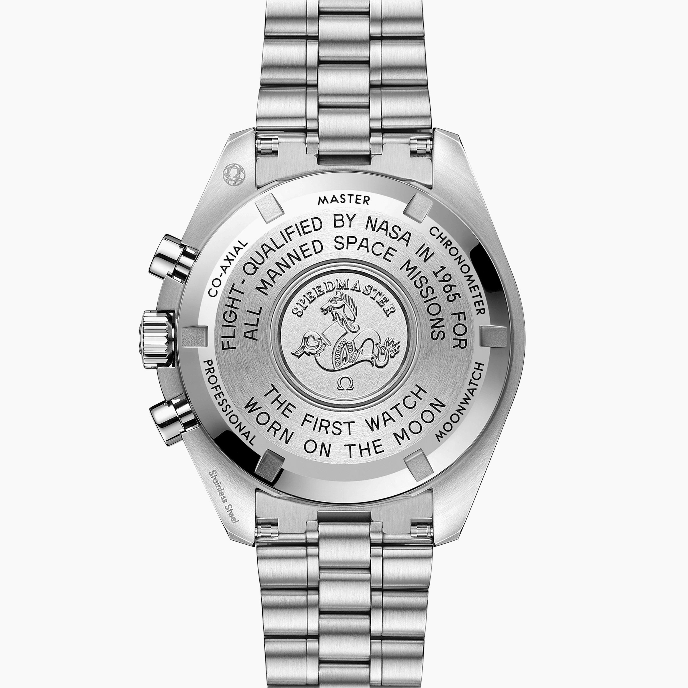 OMEGA Speedmaster Moonwatch black dial caseback