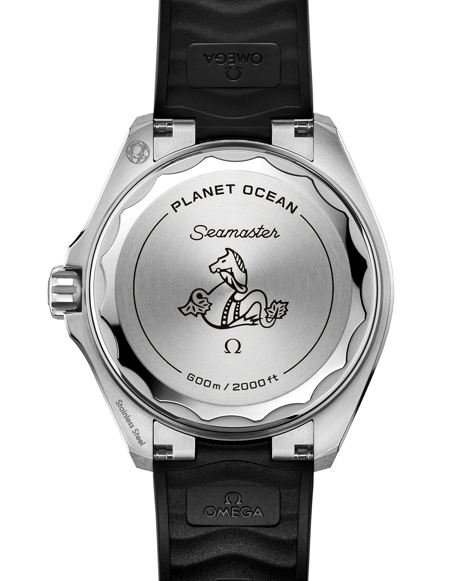 Seamaster Planet Ocean 600M — Black Dial, Rubber, Blue Bezel, Black Strap