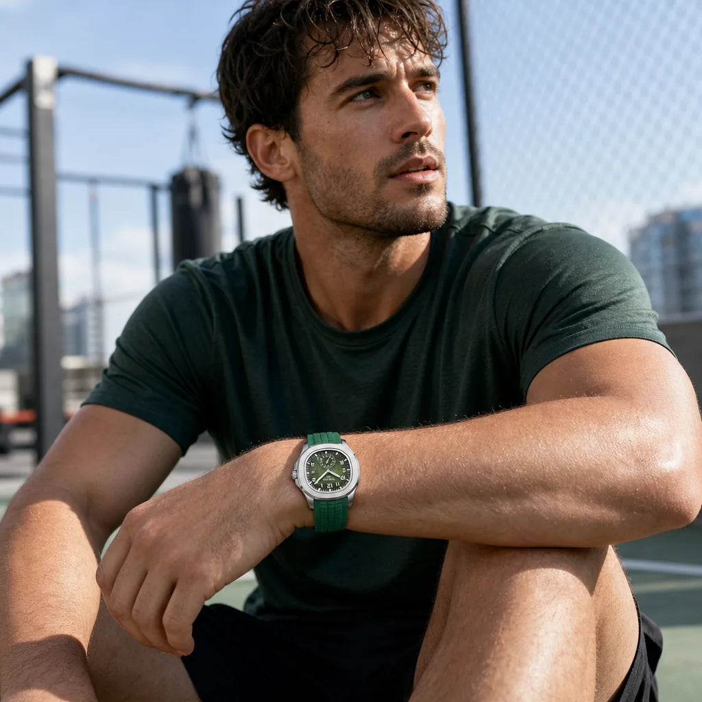 Kron Riviera Sport — Silver Emerald — lifestyle, worn on court