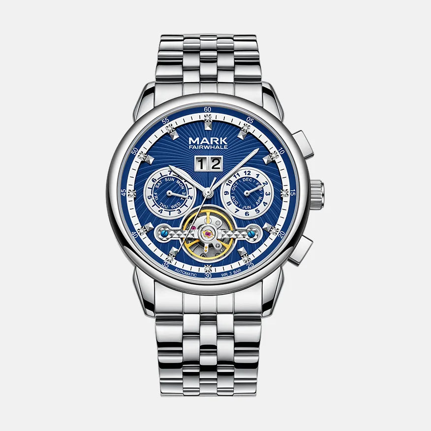 Kron Soho automatic watch blue dial