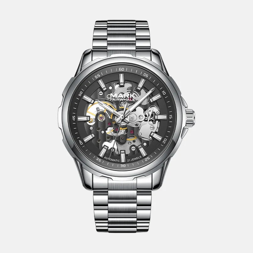 Kron Tor automatic watch silver dial