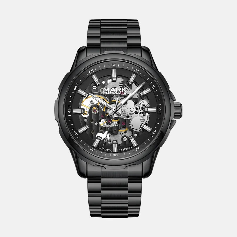 Kron Tor automatic watch black dial