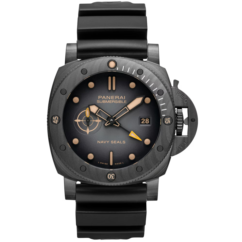 Submersible QuarantaQuattro GMT Navy SEALs Carbotech — Black Dial