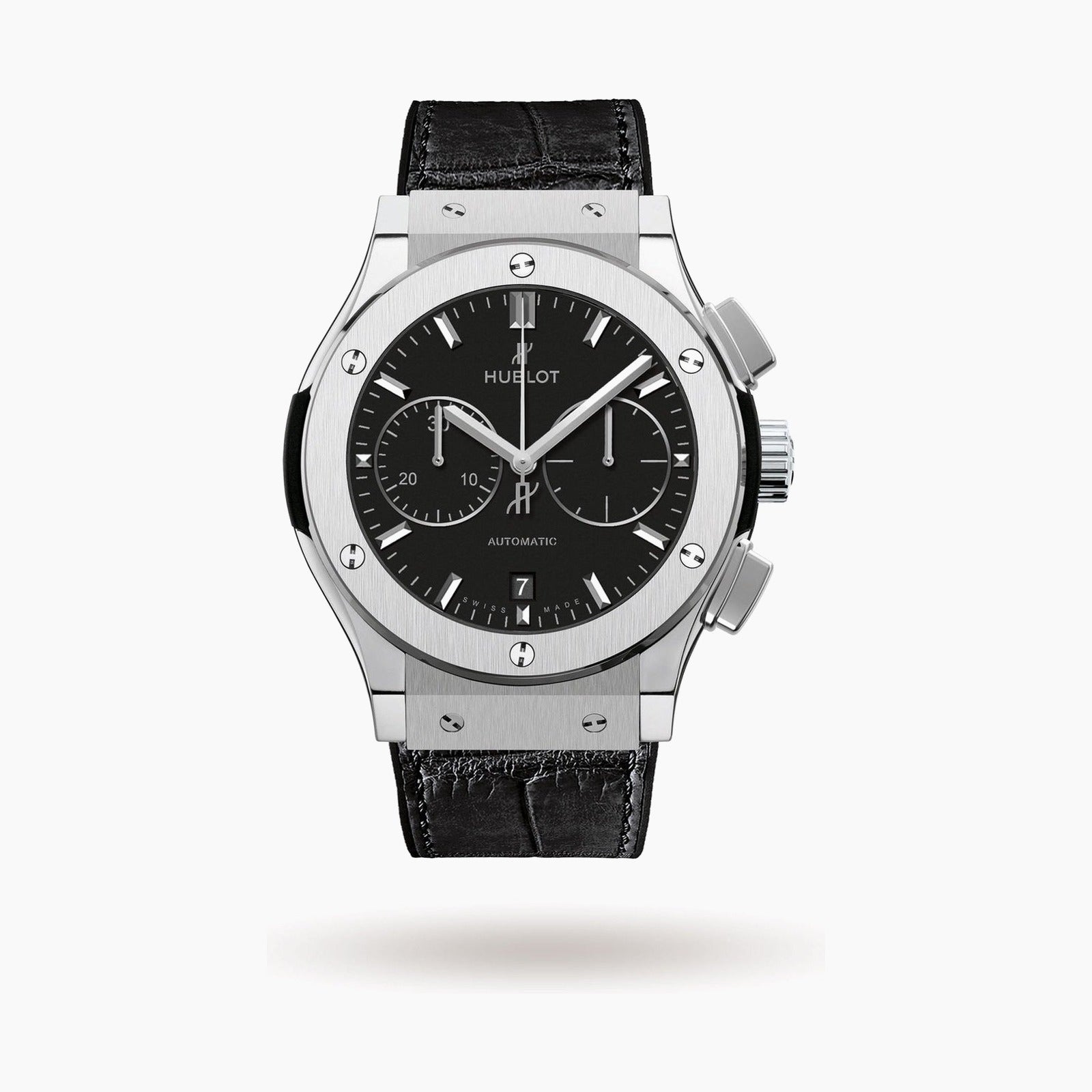 Classic Fusion Chronograph Titanium — Black Dial, Titanium, Alligator Leather