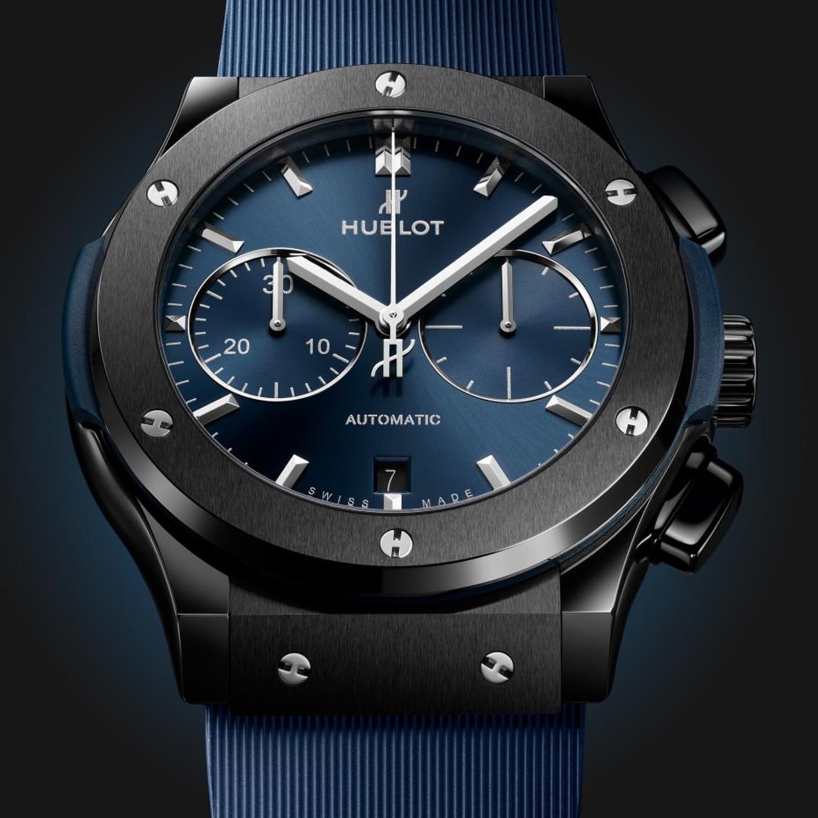 Classic Fusion Ceramic Blue Chronograph — Blue Dial