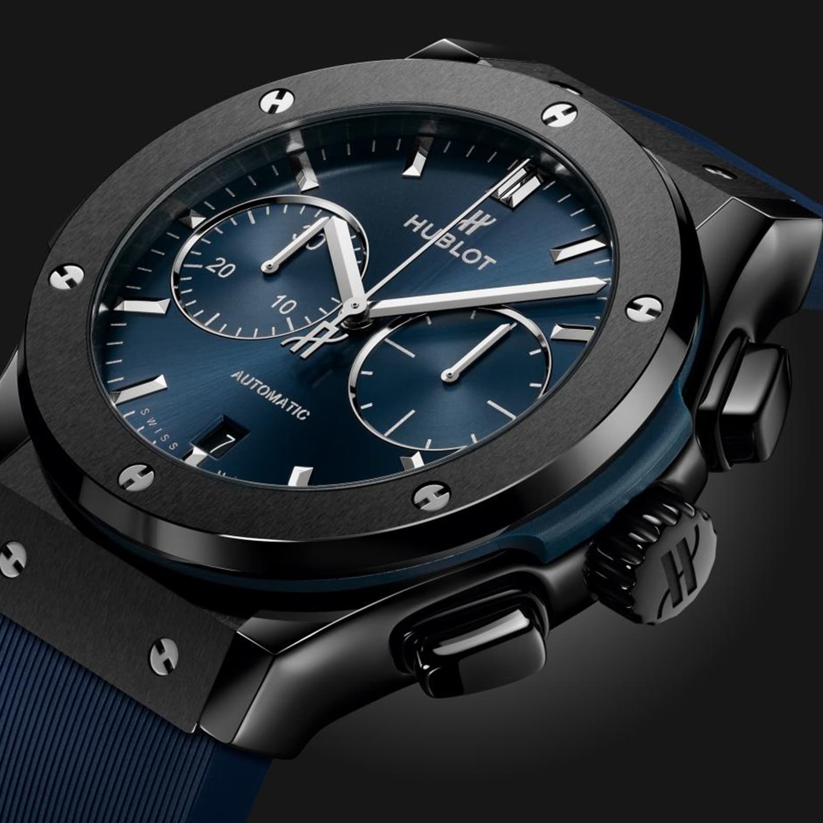 Classic Fusion Ceramic Blue Chronograph — Blue Dial