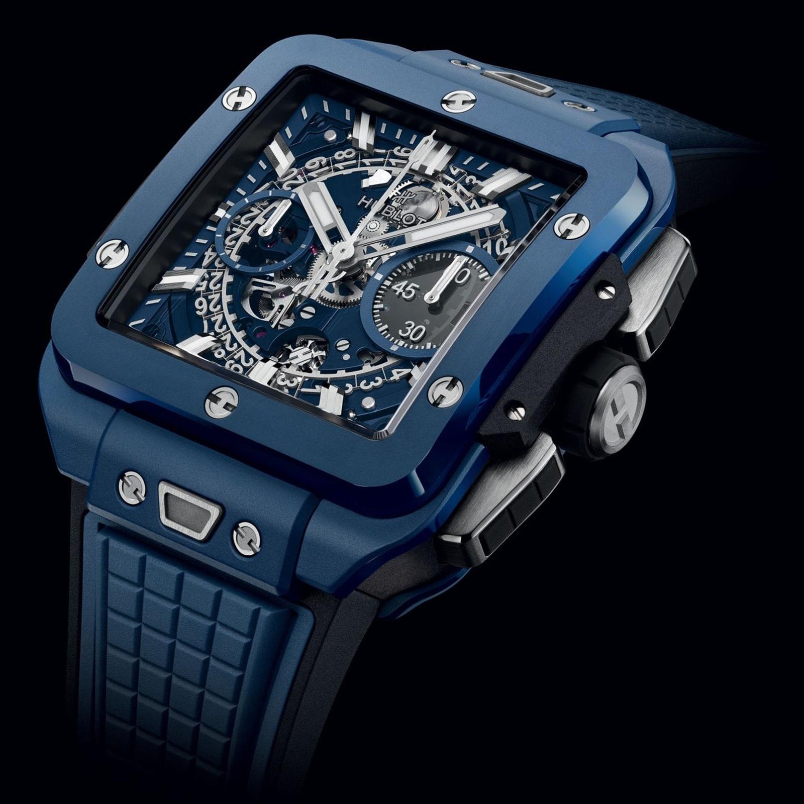 Square Bang Unico Blue Ceramic — Blue Dial