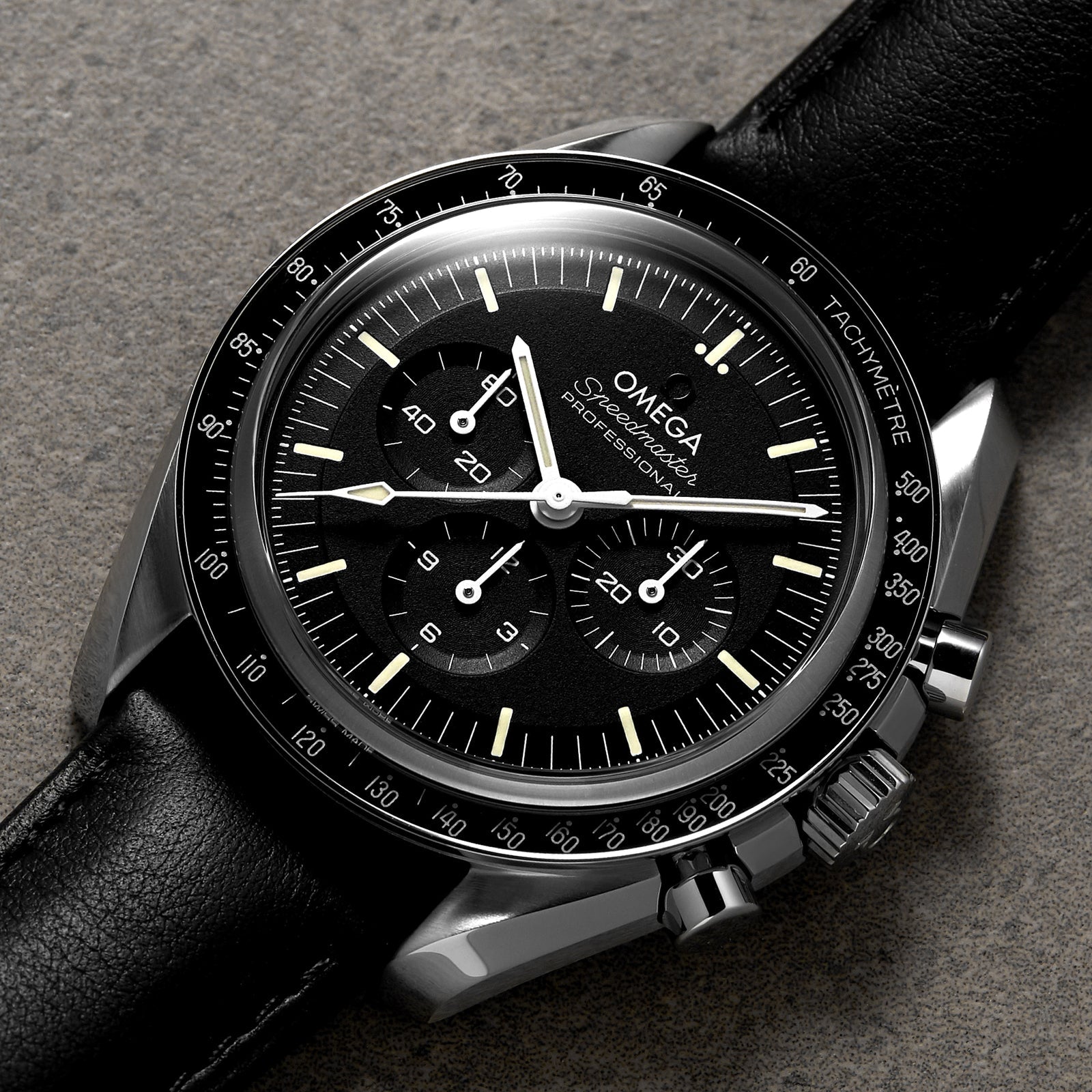 Speedmaster Moonwatch Professional — Black Dial, Leather