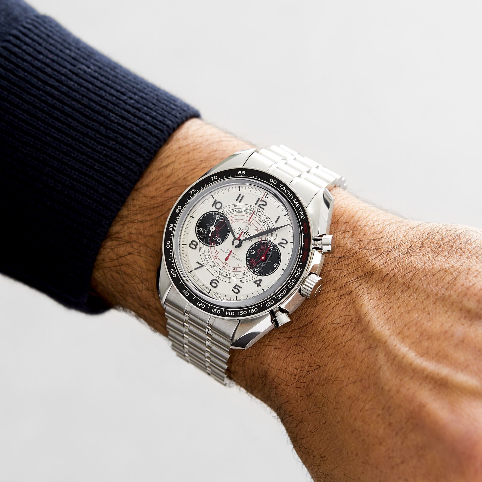 Speedmaster Chronoscope — Silver Dial, Black Bezel