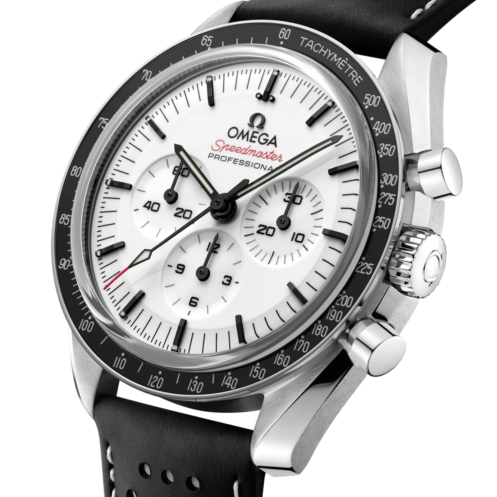 Speedmaster Moonwatch Professional — White Dial, Leather