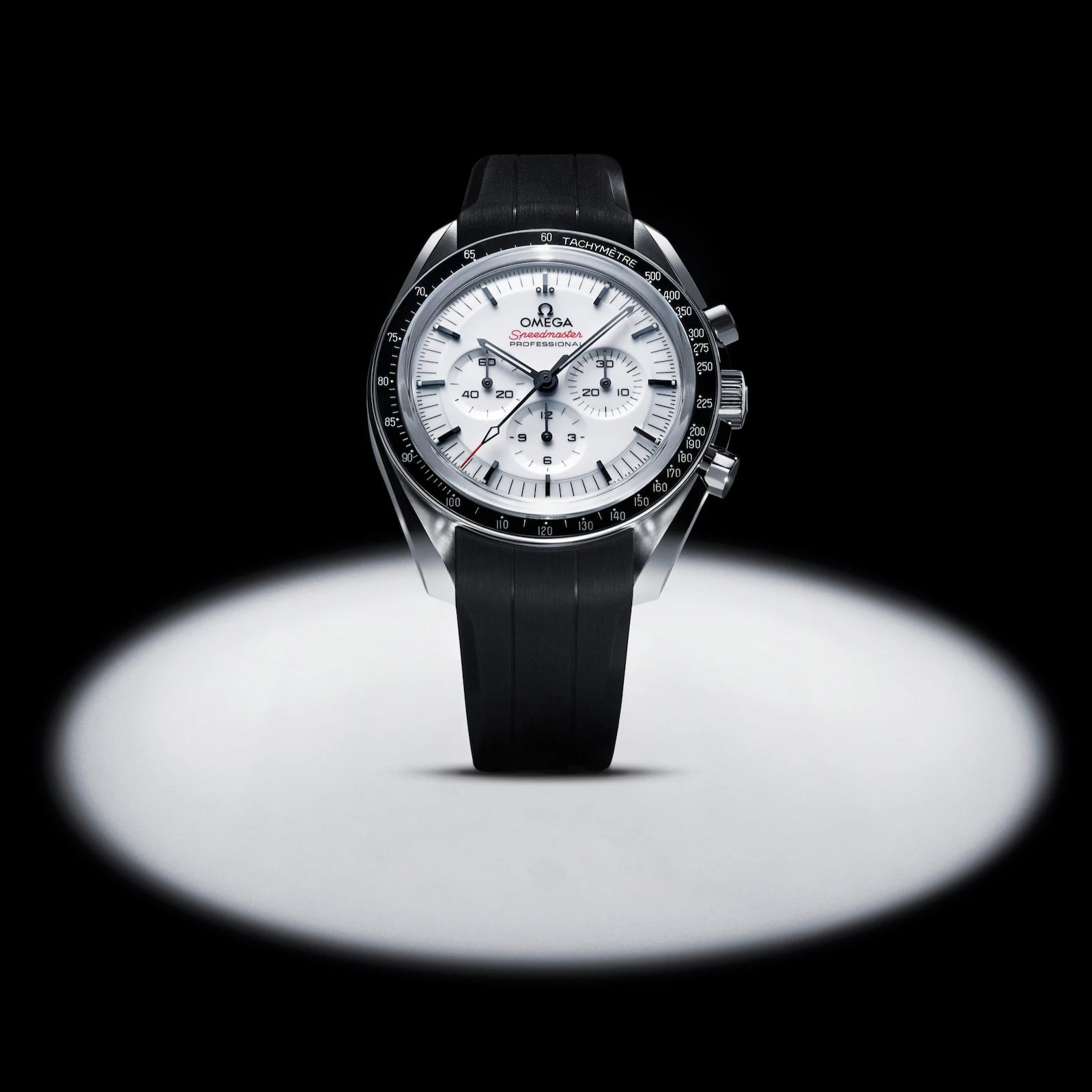 Speedmaster Moonwatch Professional — White Dial, Rubber