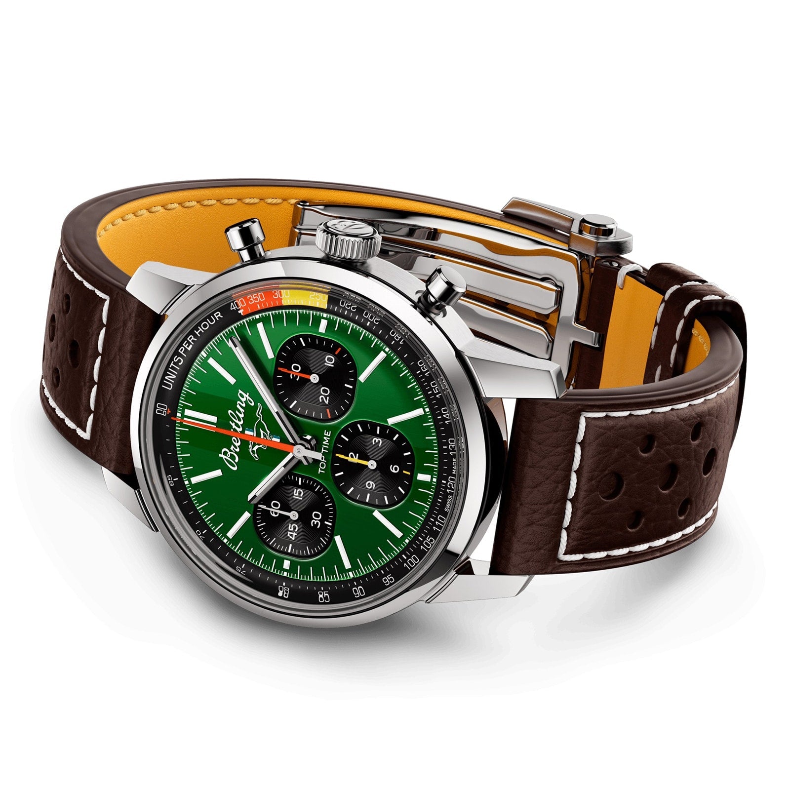 Top Time B01 Ford Mustang — Green Dial, Leather