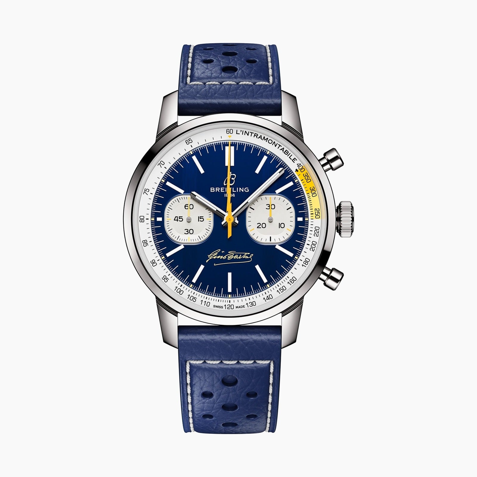 Top Time B01 Gino Bartali — Blue Dial, Leather