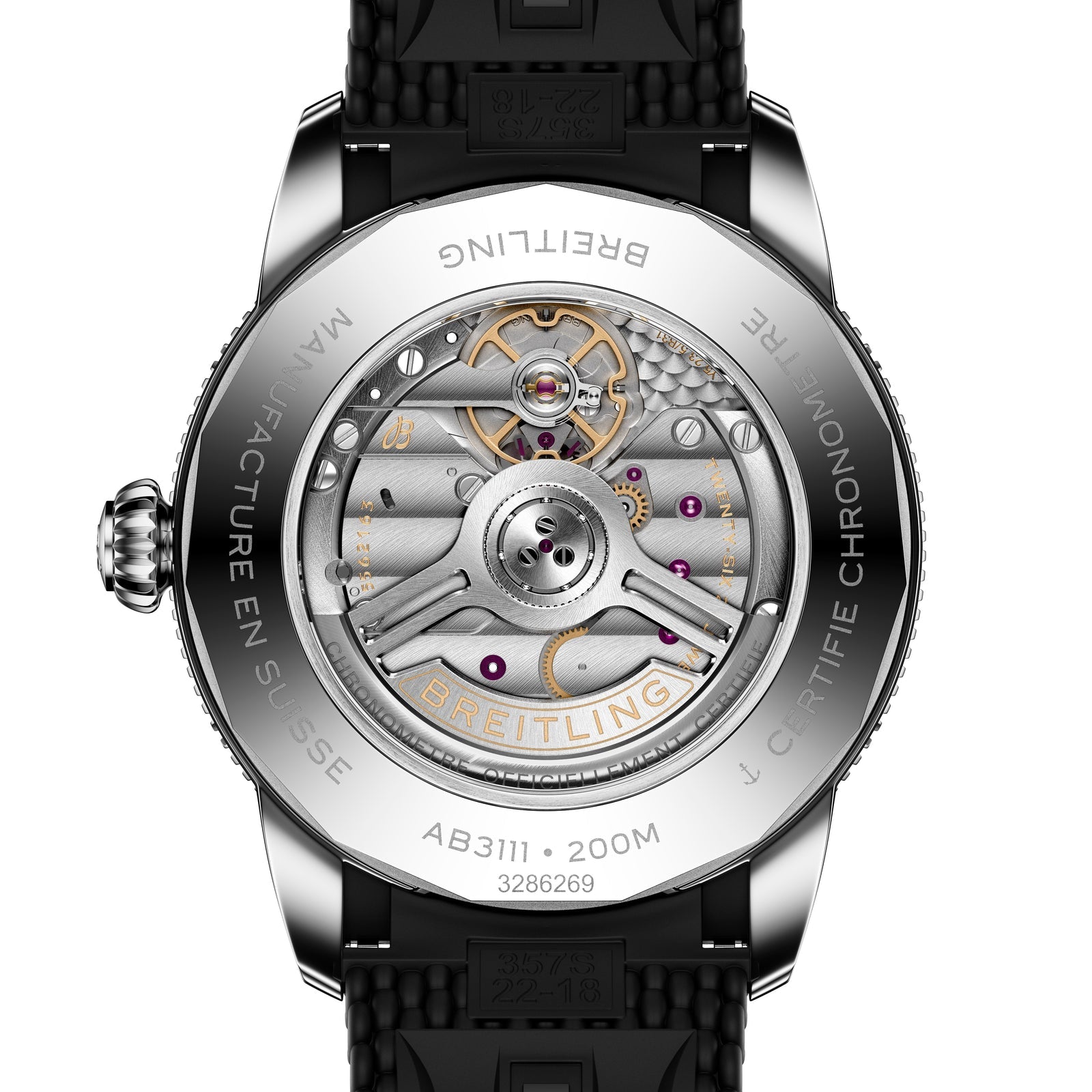 Superocean Heritage B31 Automatic 42 — Black Dial, Rubber