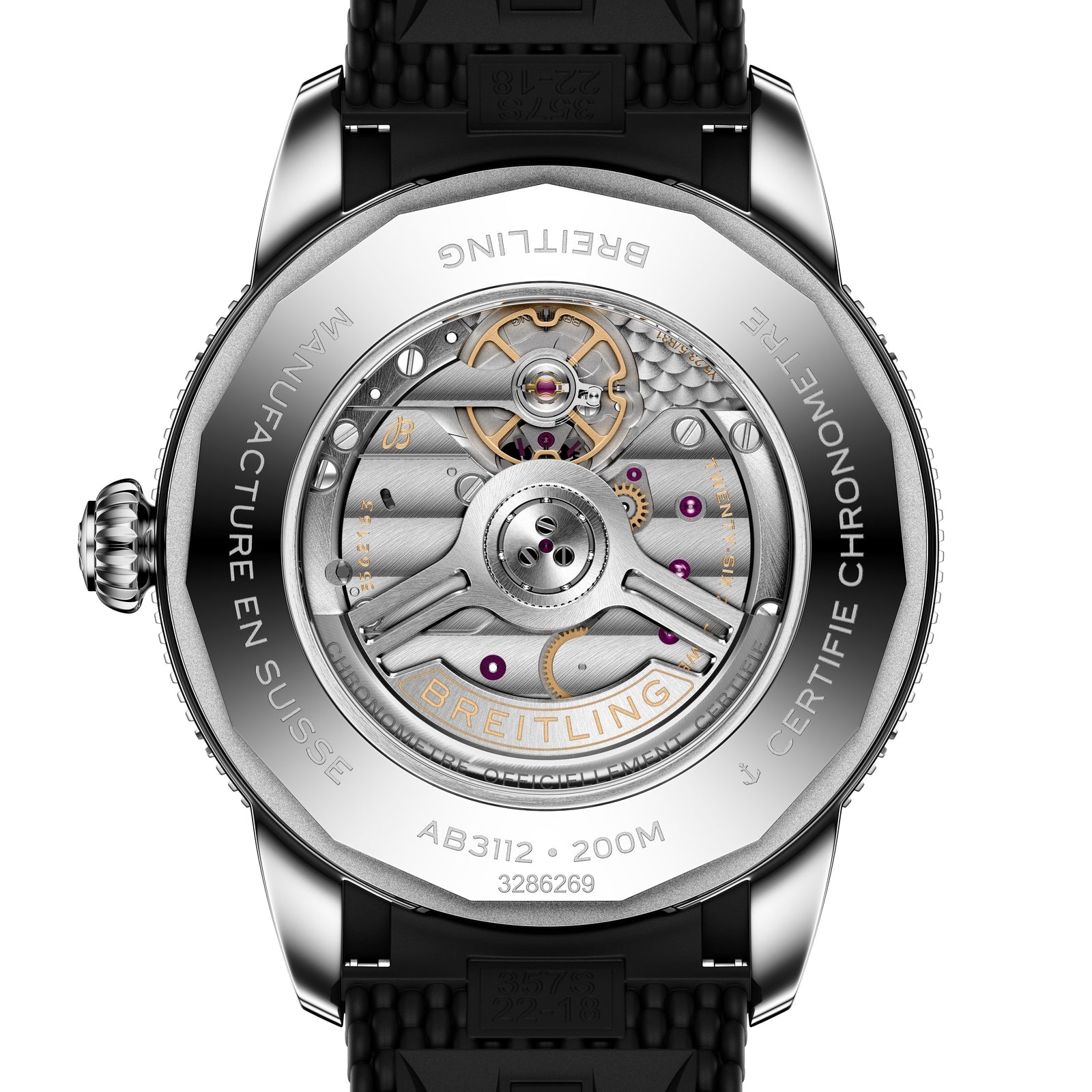 Superocean Heritage B31 Automatic 44 — Black Dial, Rubber